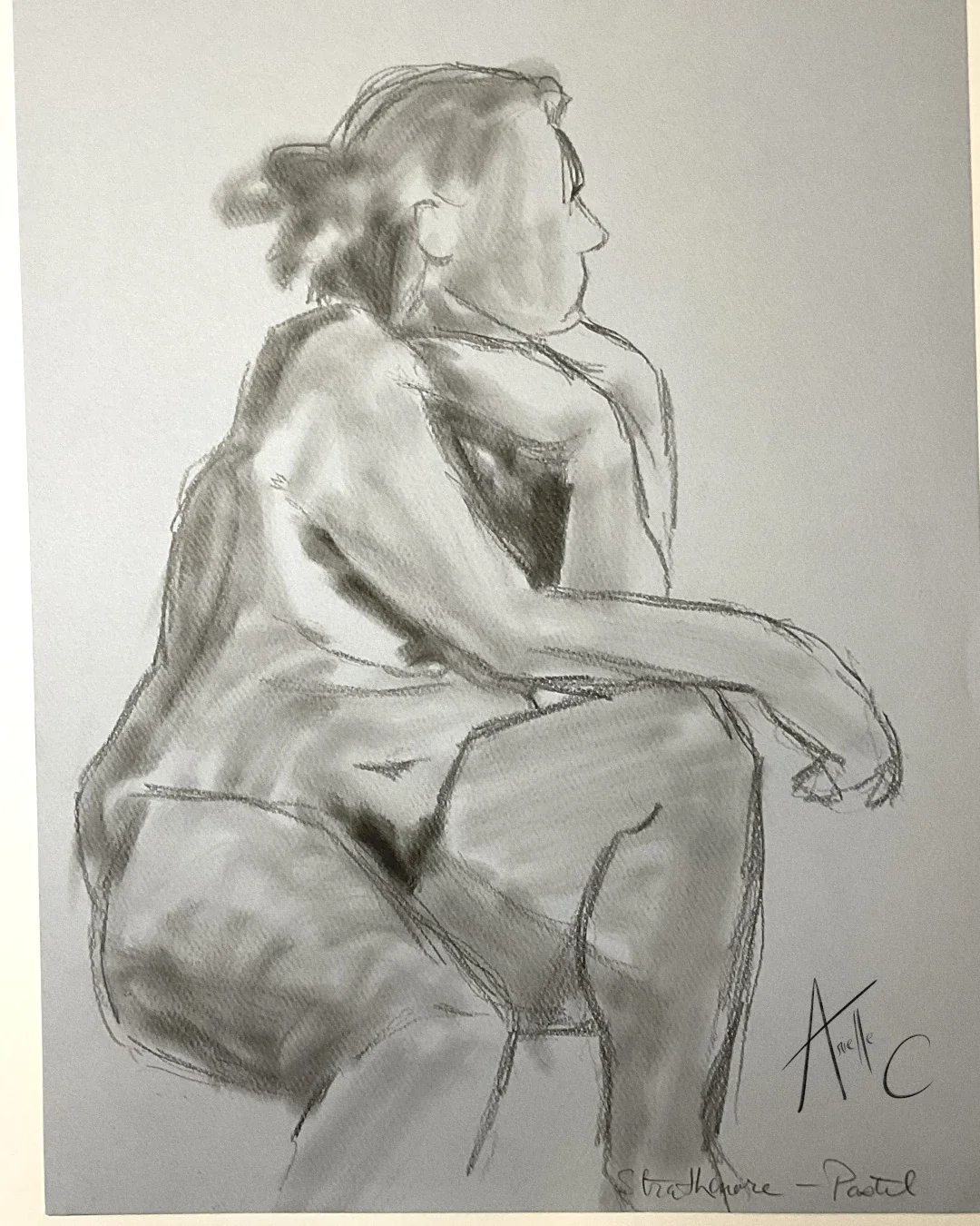 Still life drawing of a woman