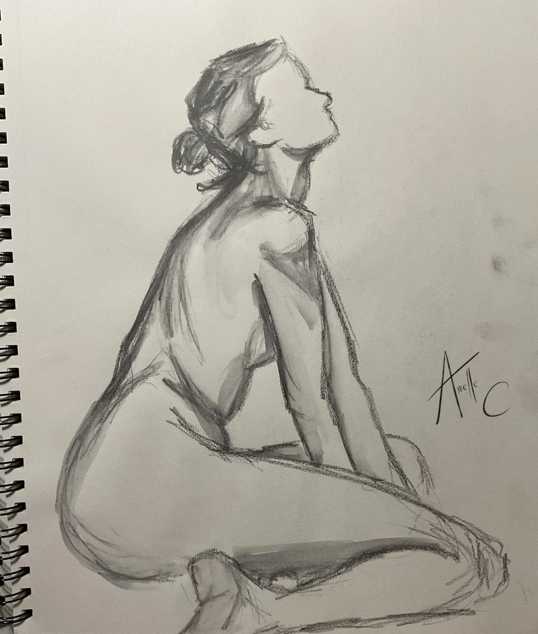 Still life drawing of a woman