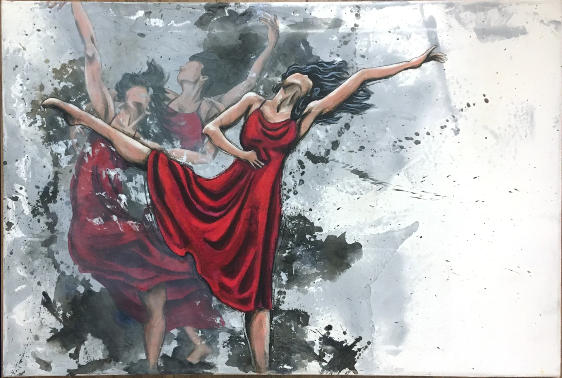 Acrylic painting of a dancer
