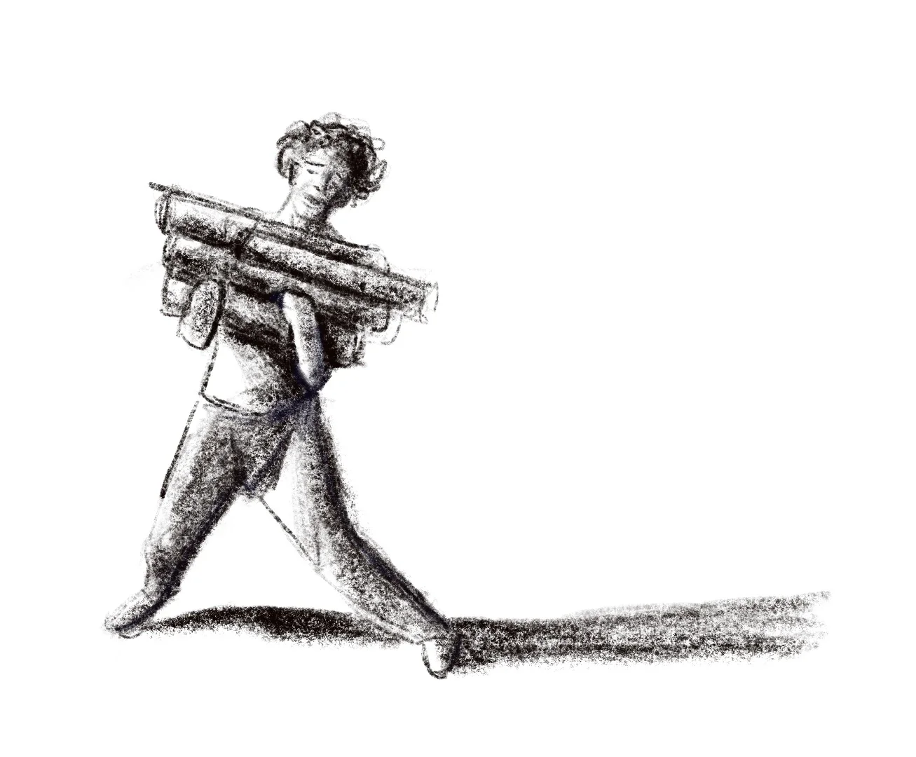 Digital still life drawing on Procreate