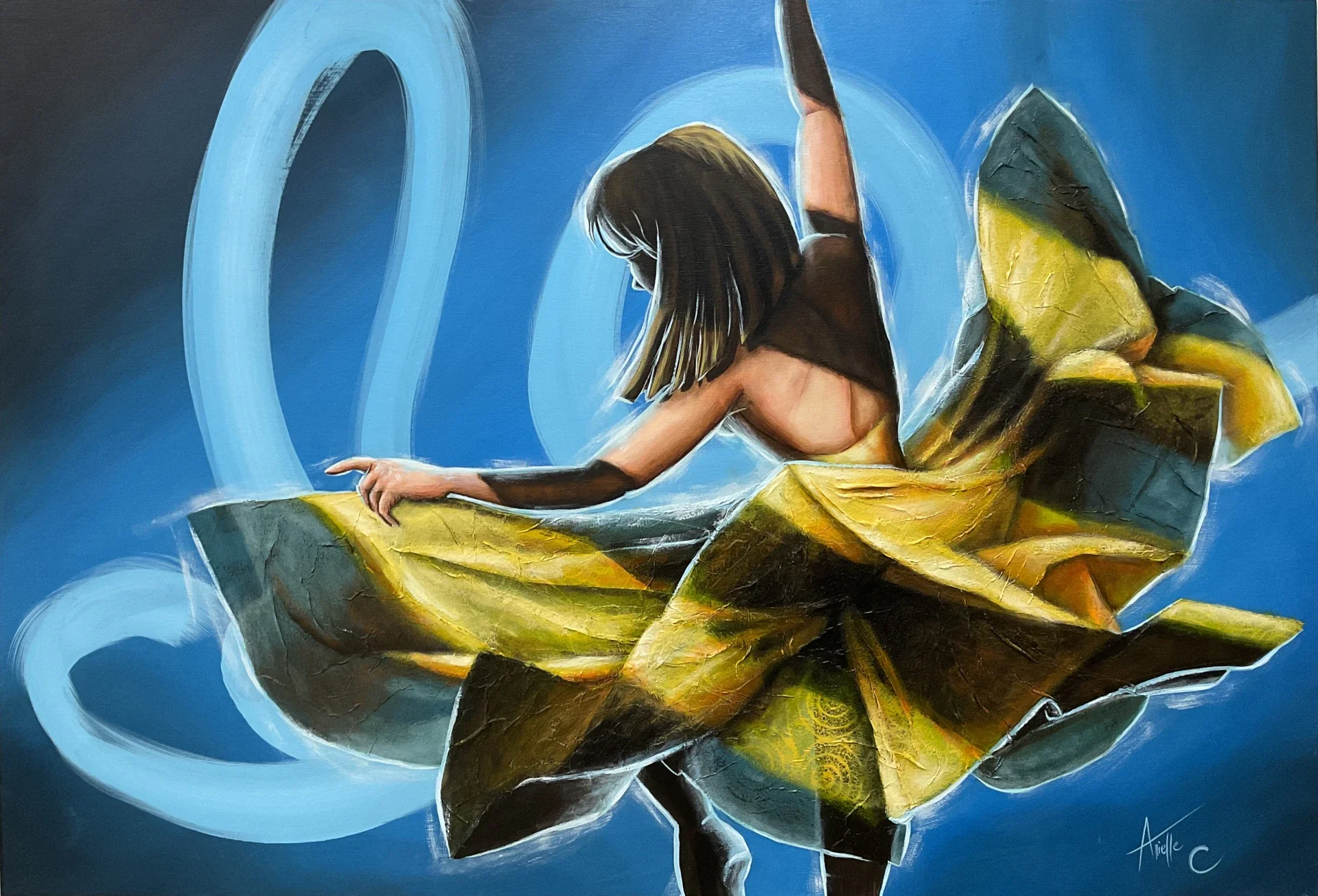 Acrylic painting of a dancer