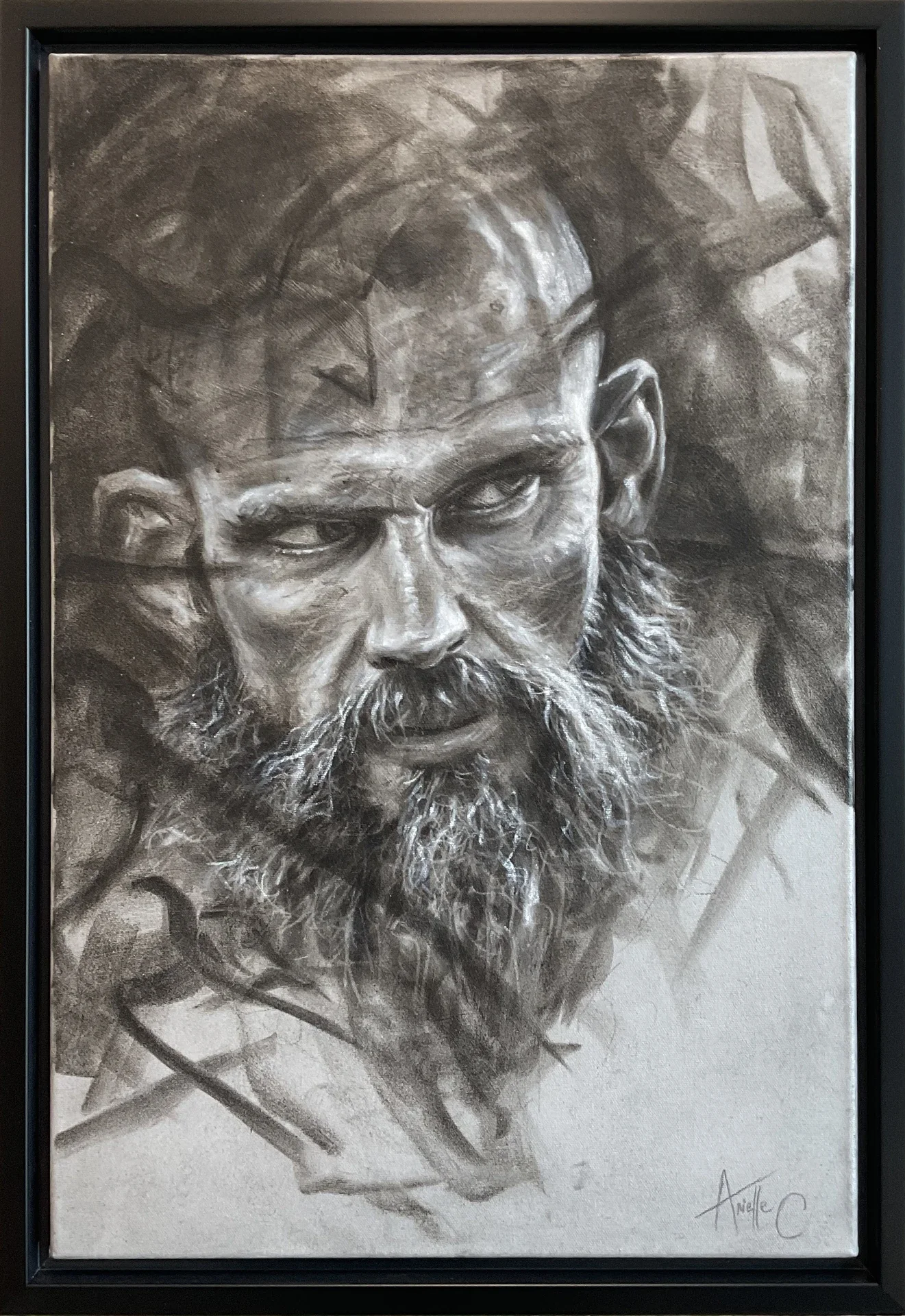 PanPastel painting, drawing, of Floki from the TV serie Vikings