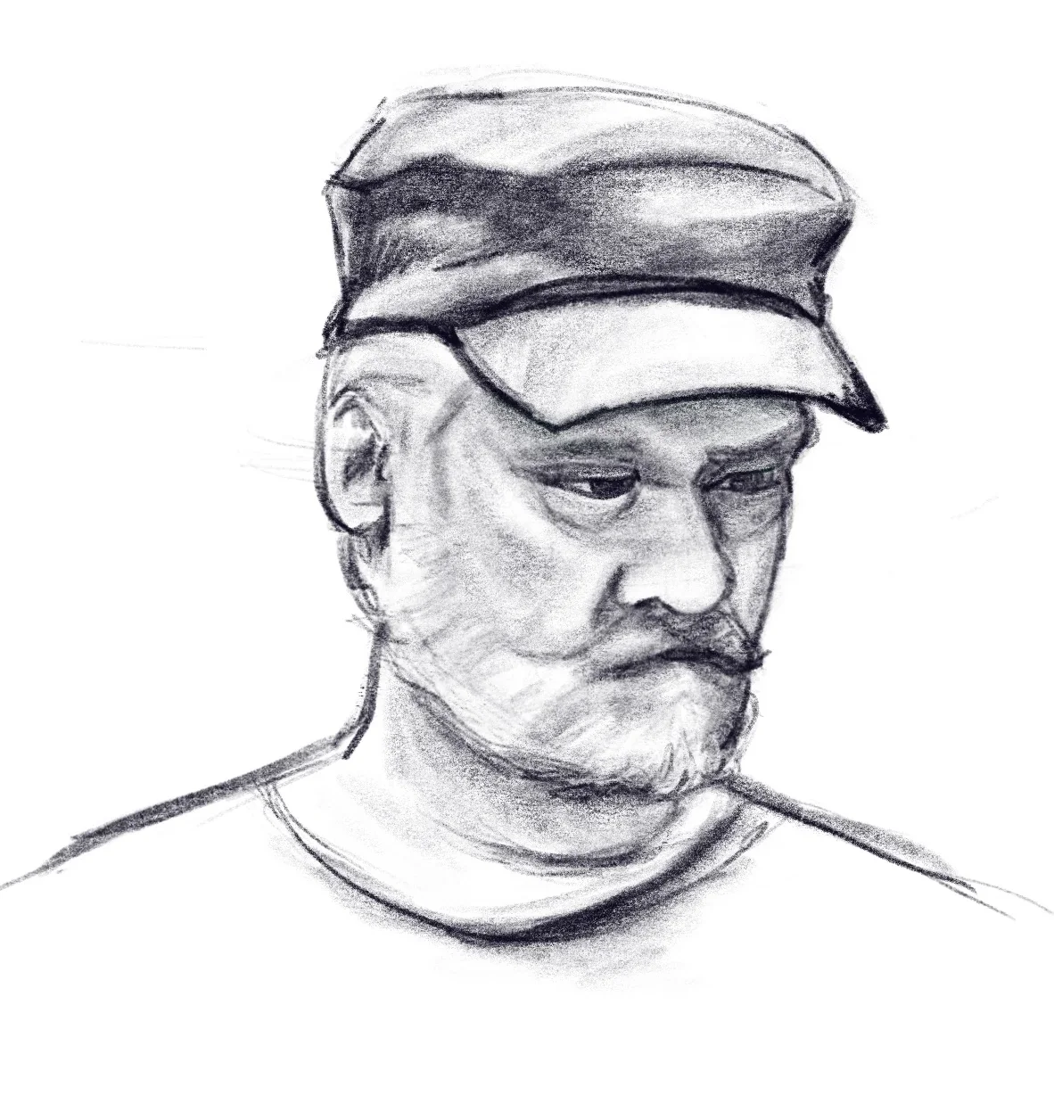 Digital still life drawing on Procreate