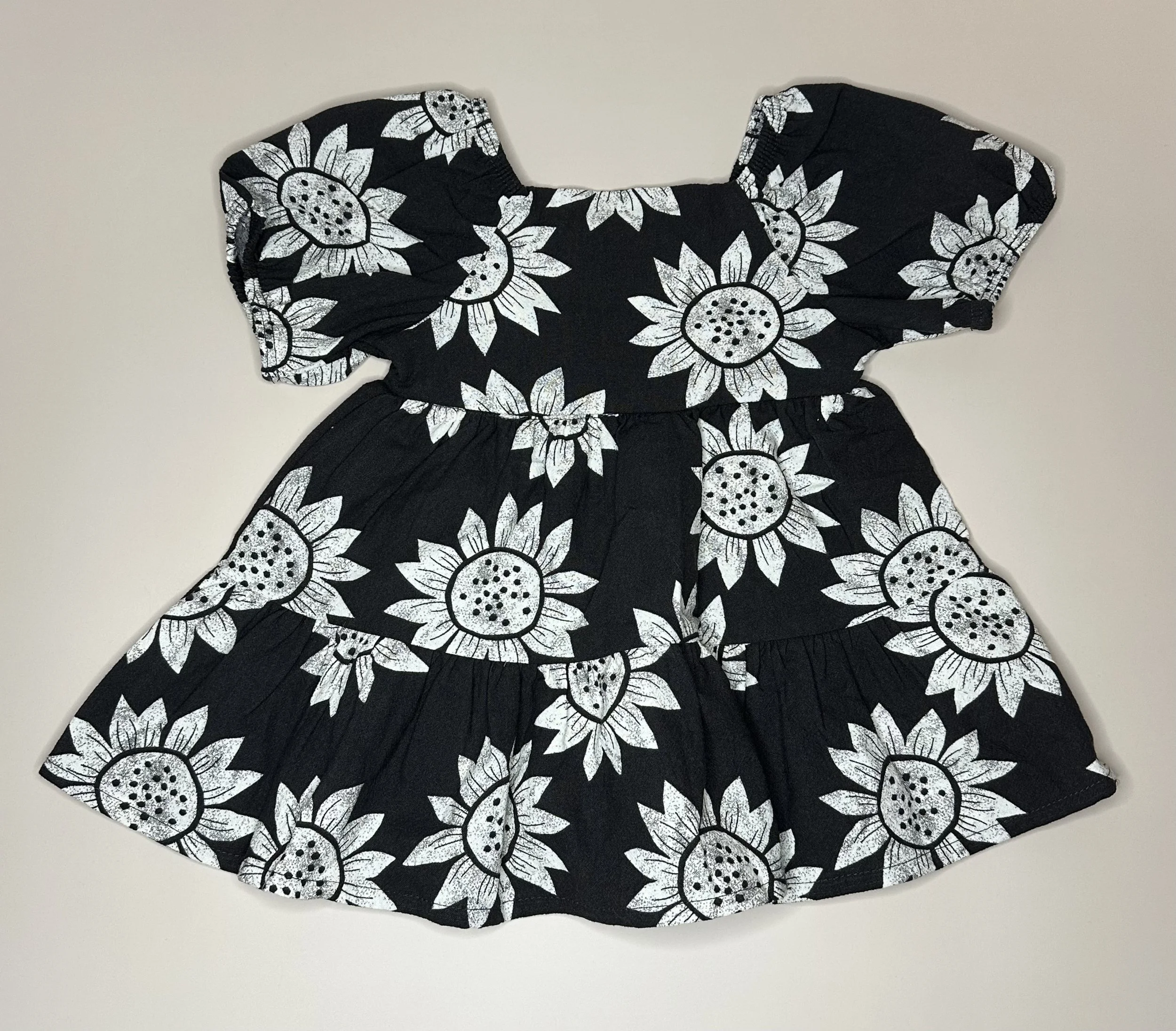 Baby Short-Sleeve Sunflower Dress (3 mos)