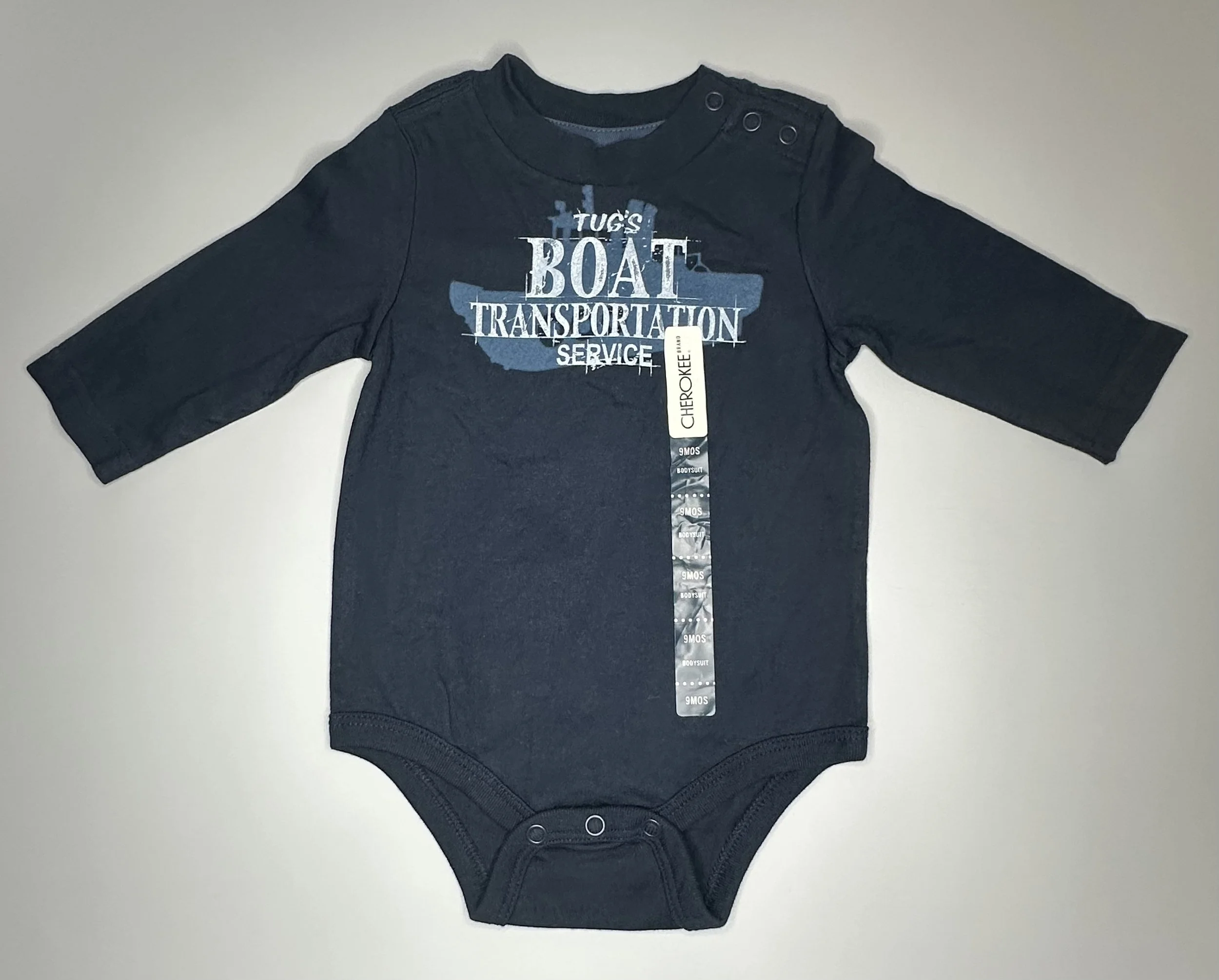 Tug Boat Long-Sleeve Bodysuit (9 mos)