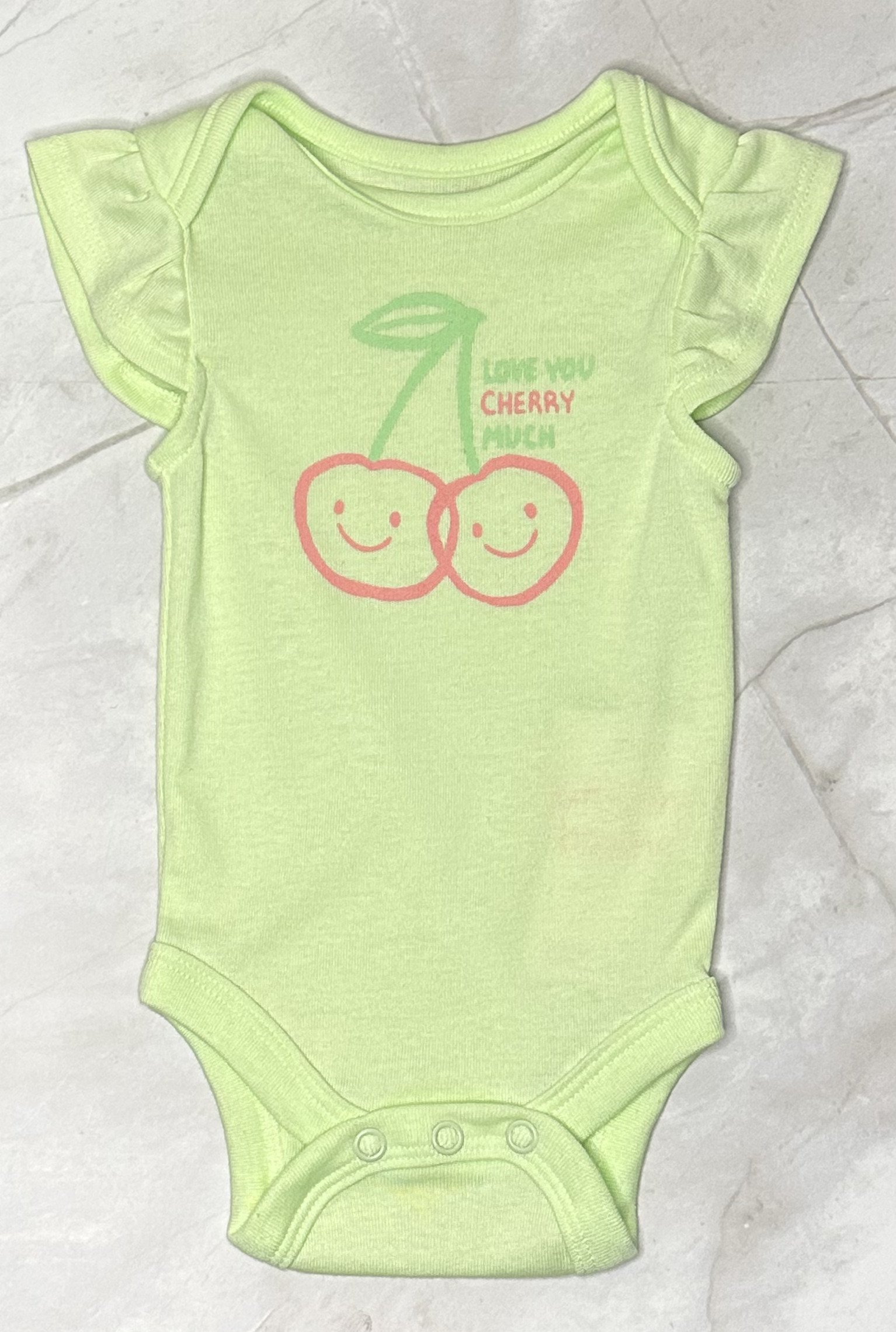 “Love You Cherry Much” Baby Bodysuit (NB)