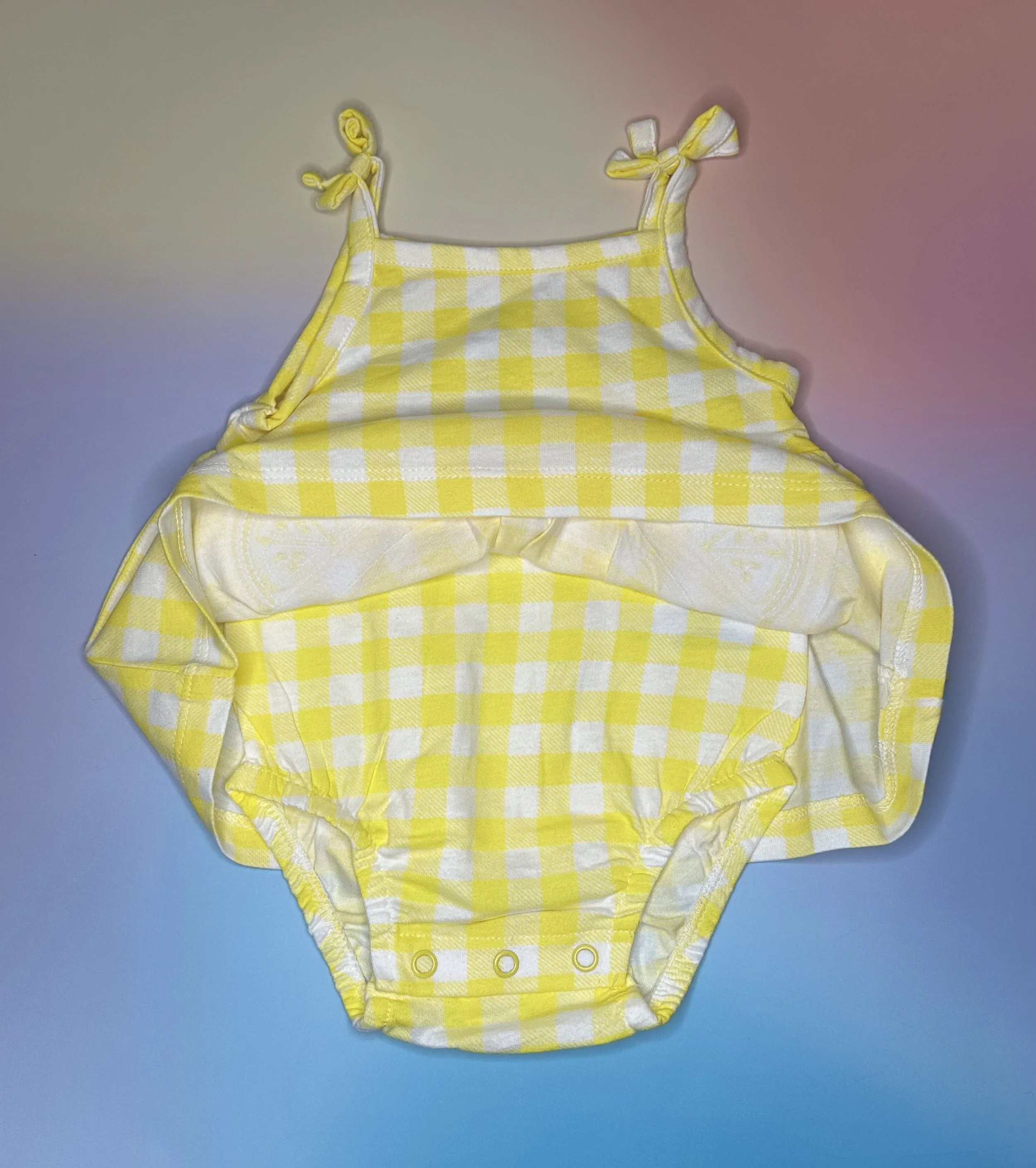 Baby Gingham Lemon Dress Bodysuit - 3 Months Under.jpg