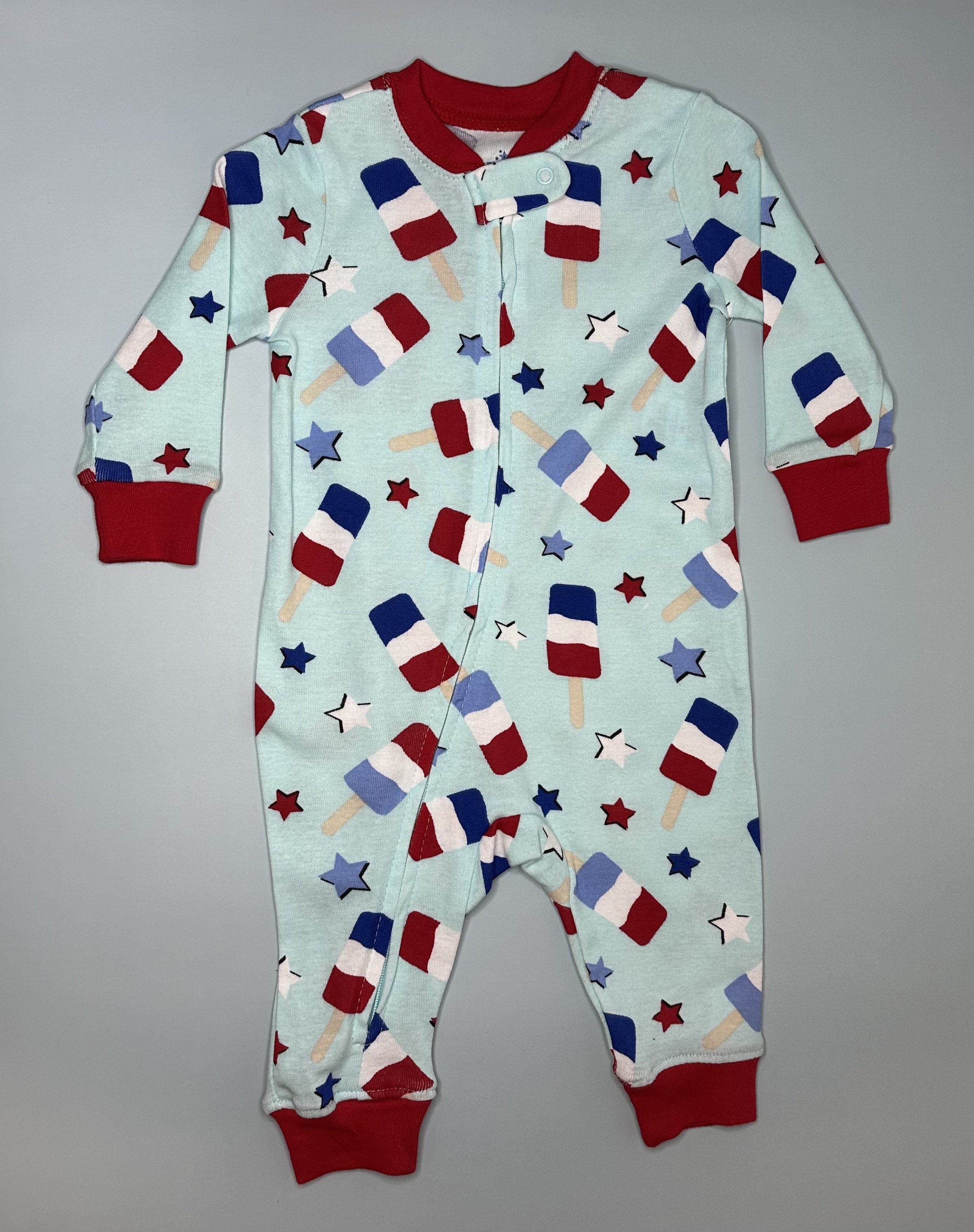 Red, White & Blue Popsicle Zip Sleeper (3-6 mos)