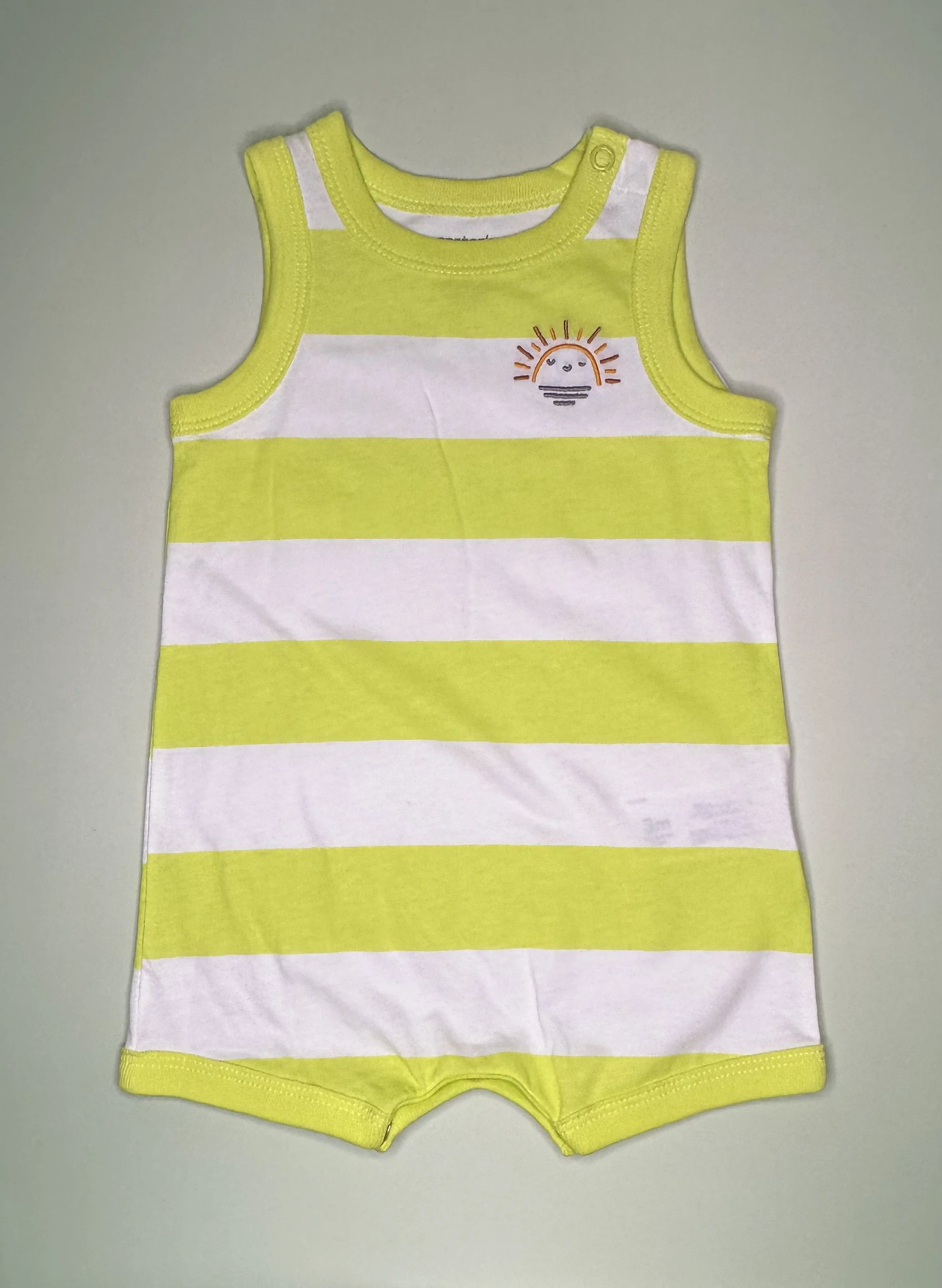 Baby Sleeveless Stripe Romper (3 mos)