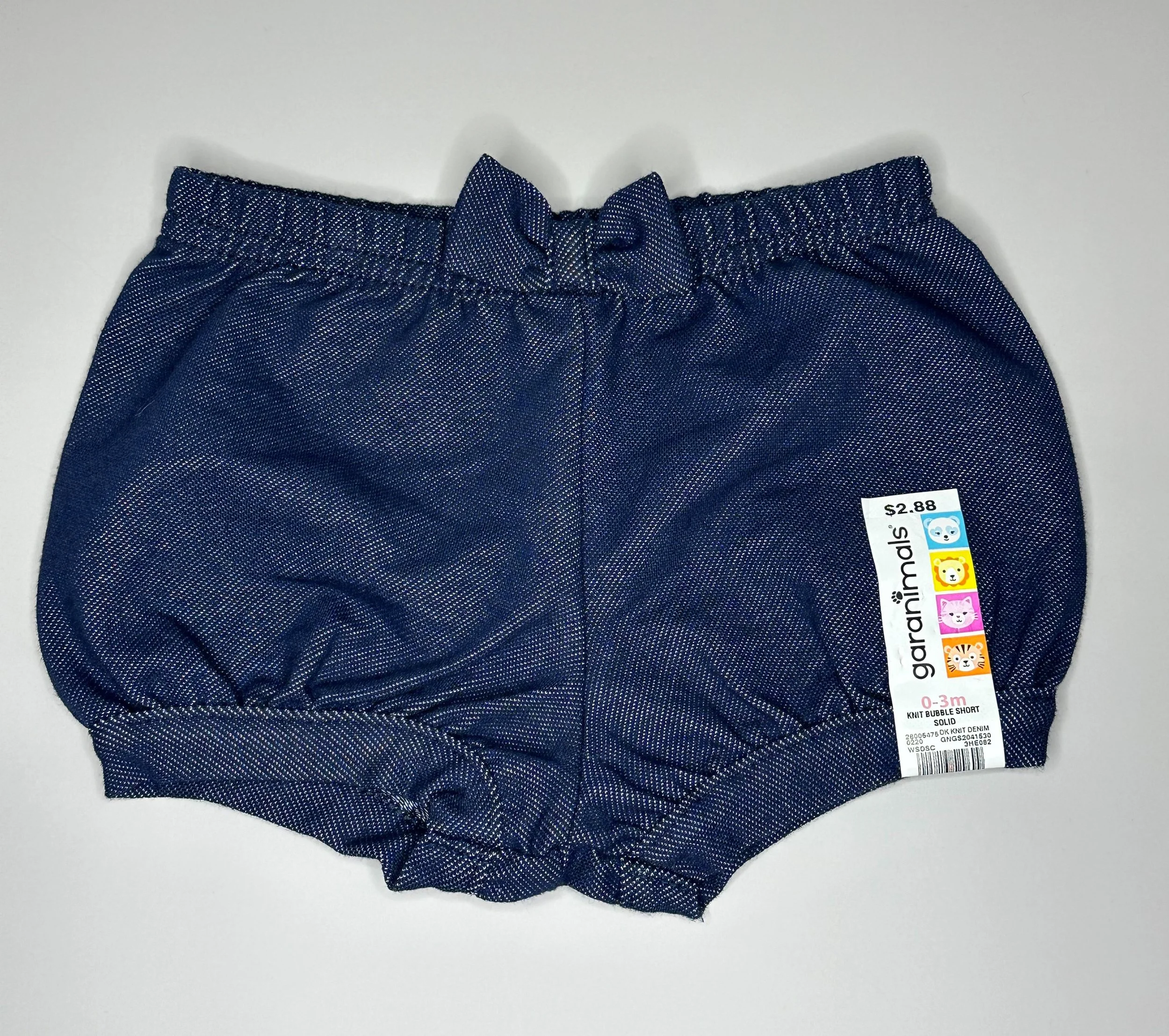 Baby Denim-Style Bloomers / Bubble Shorts (0-3 mos)