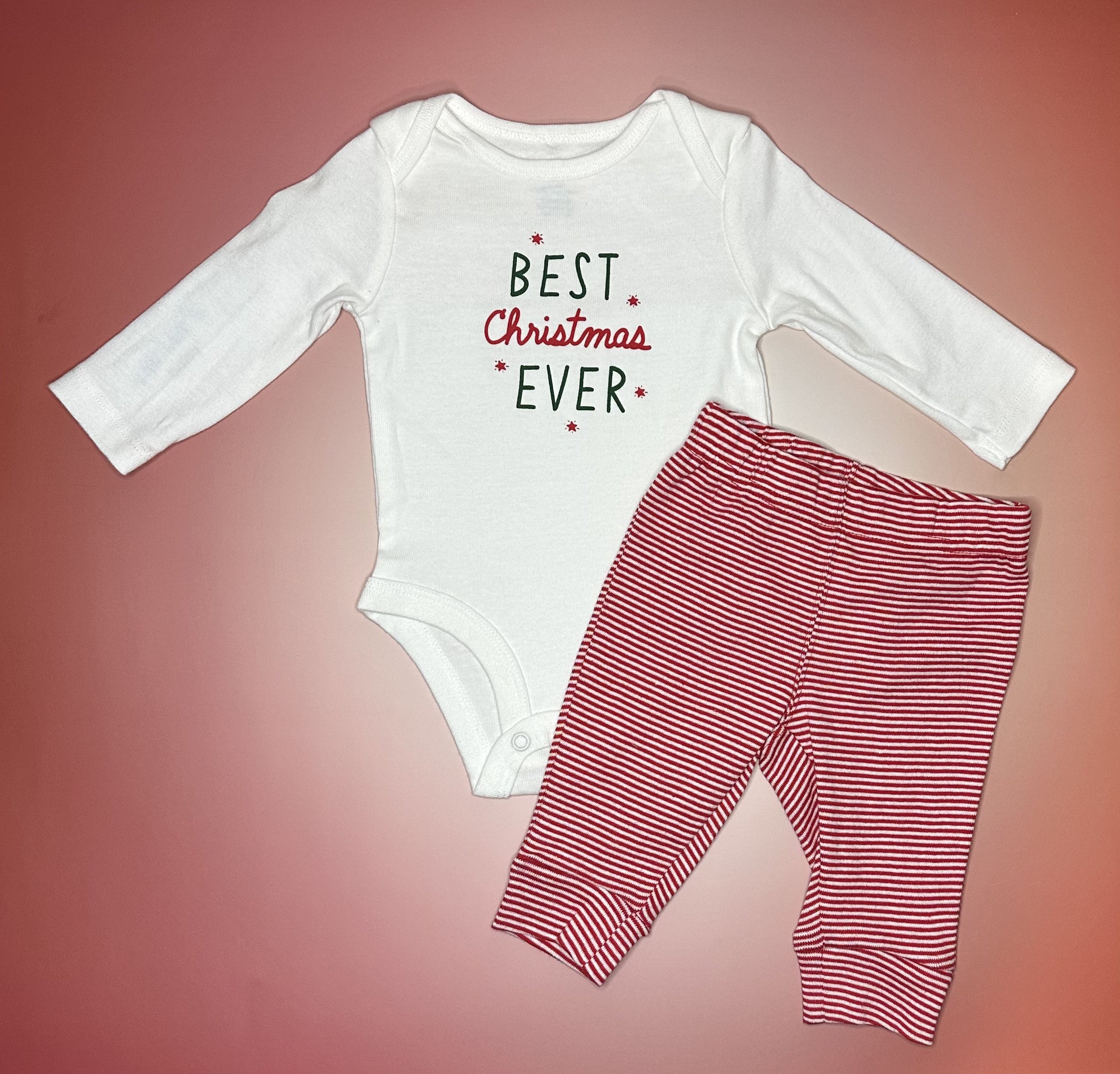 Baby “Best Christmas Ever” Bodysuit & Legging Set - 3 Months Front.jpg