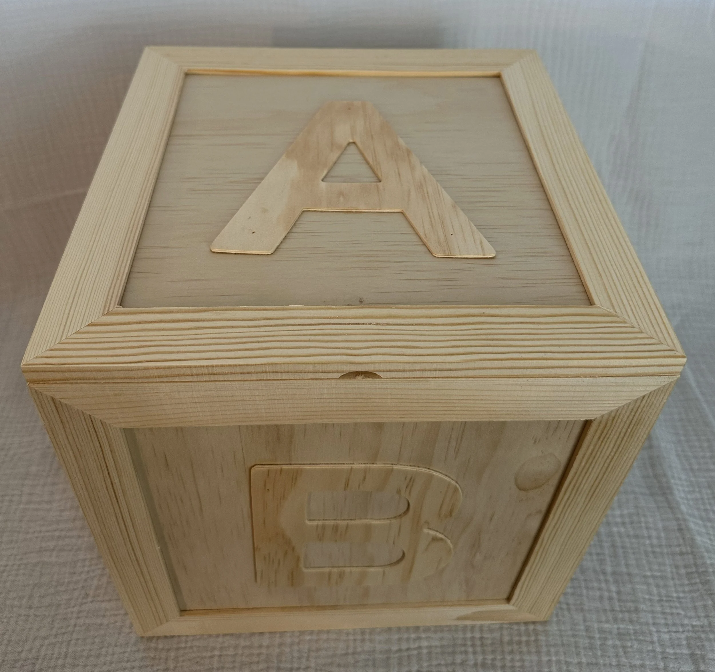 Wooden Alphabet Keepsake Box
