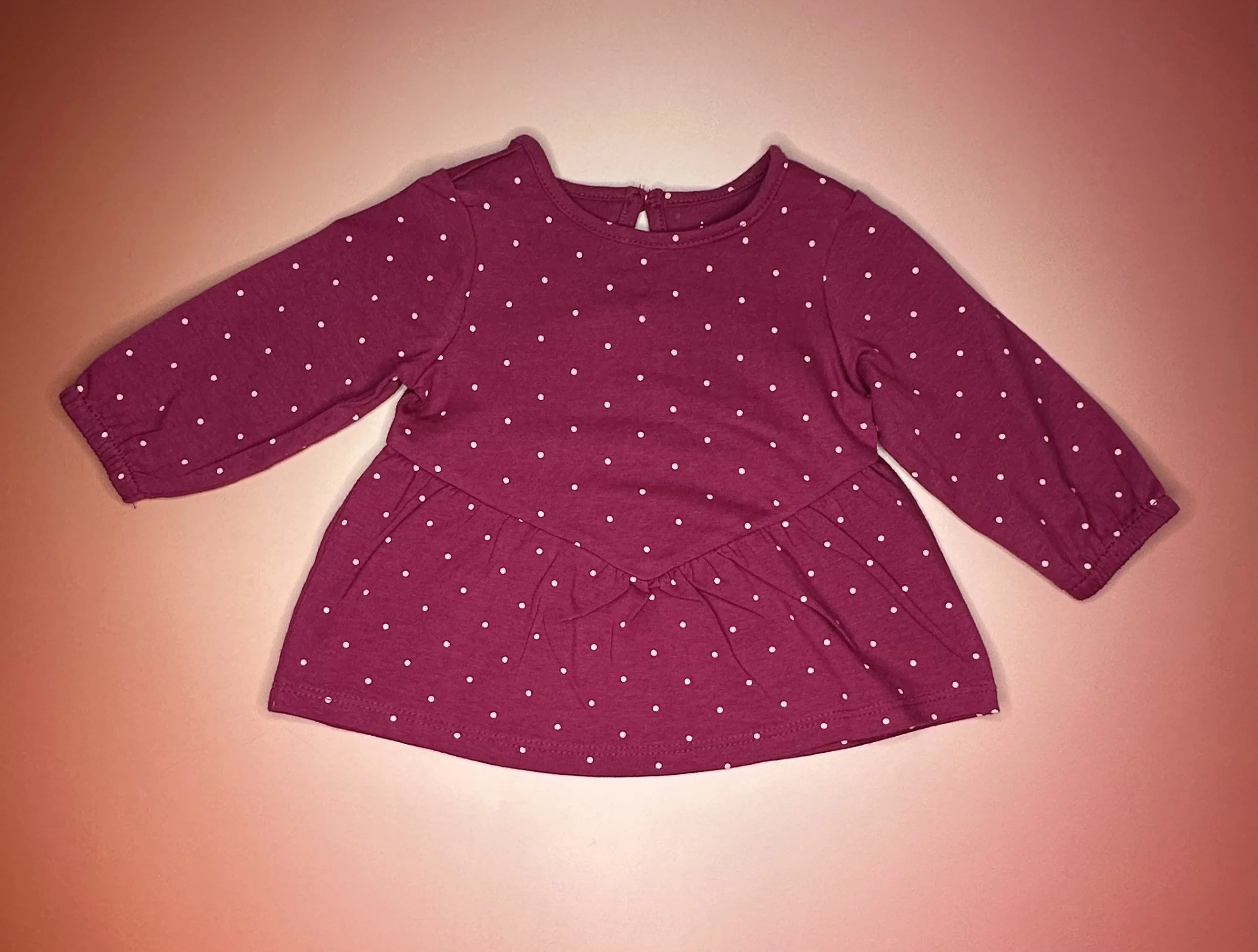 3-Piece Baby Outfit Set – Floral, Polka Dot & Denim - 3 Months Dress.jpg