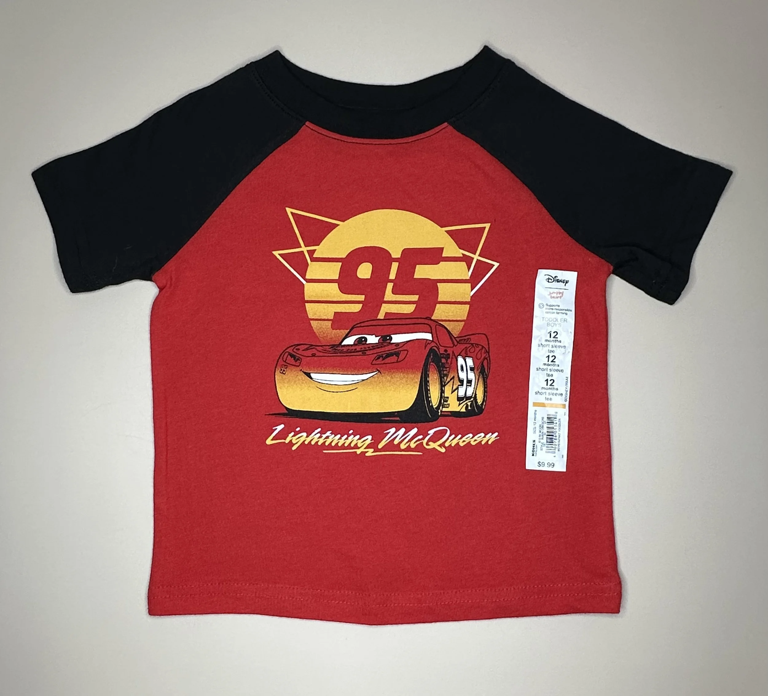 Lightning McQueen Raglan Tee (12 mos)