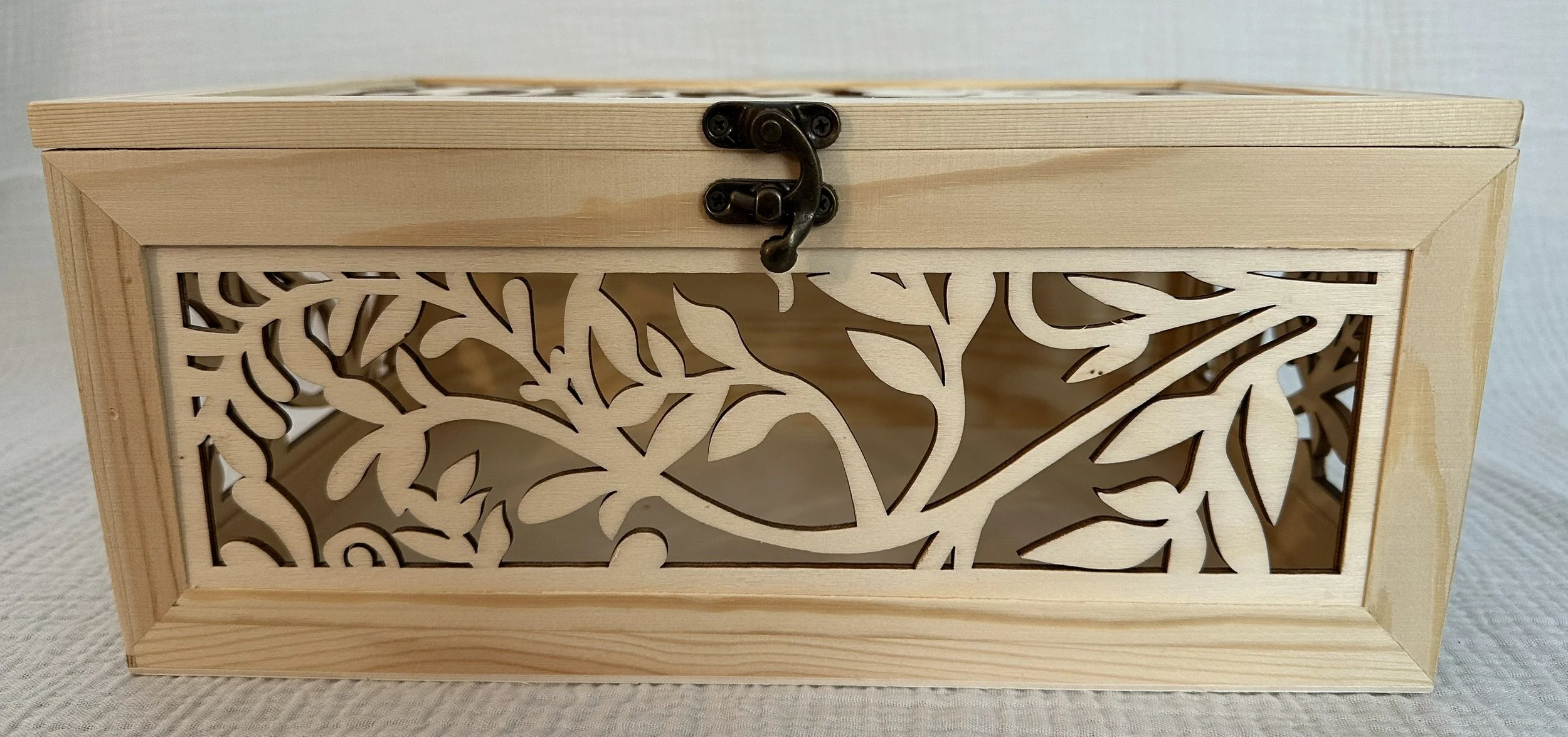 Decorative Floral Wooden Keepsake Box