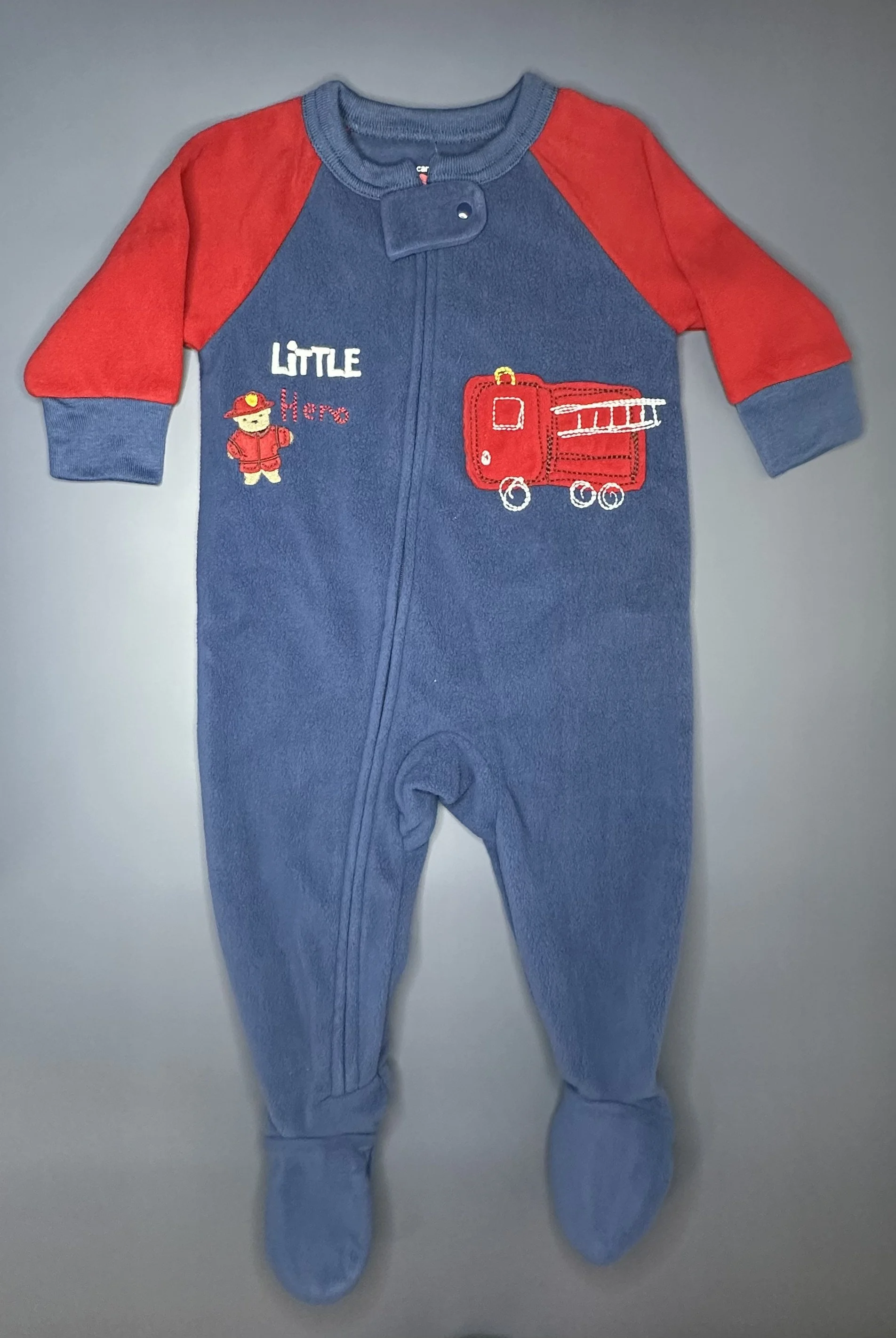 Little Hero Footed Fleece Sleeper (6 mos)