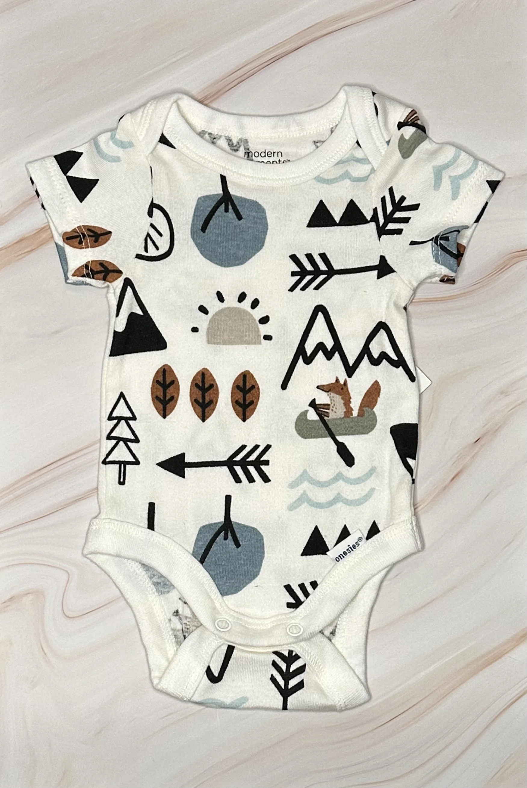 Nature Print Baby Bodysuit (NB)