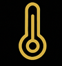 Yellow thermometer icon