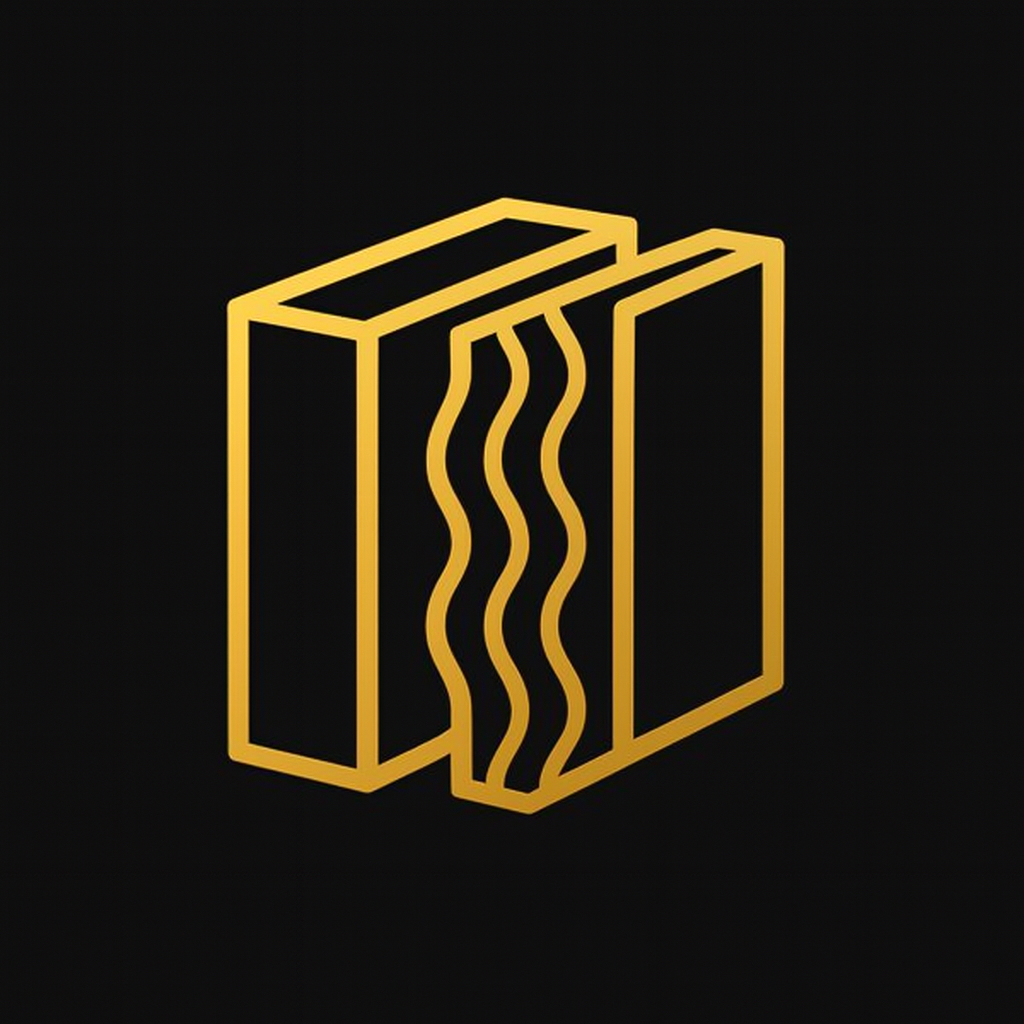 A neon sign depicting an outline of wall insulation icon.