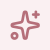 Pink symbol with a star, circle, and plus signs.