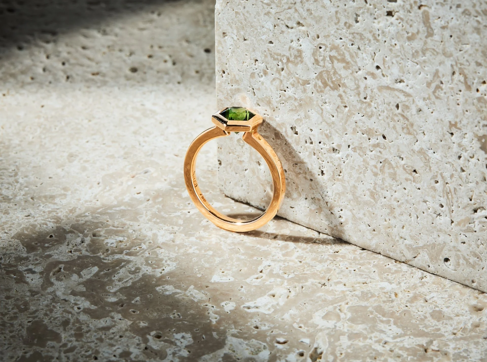 Coloured stone engagement ring featuring Australian teal sapphire – Sara Handmade Jewellery