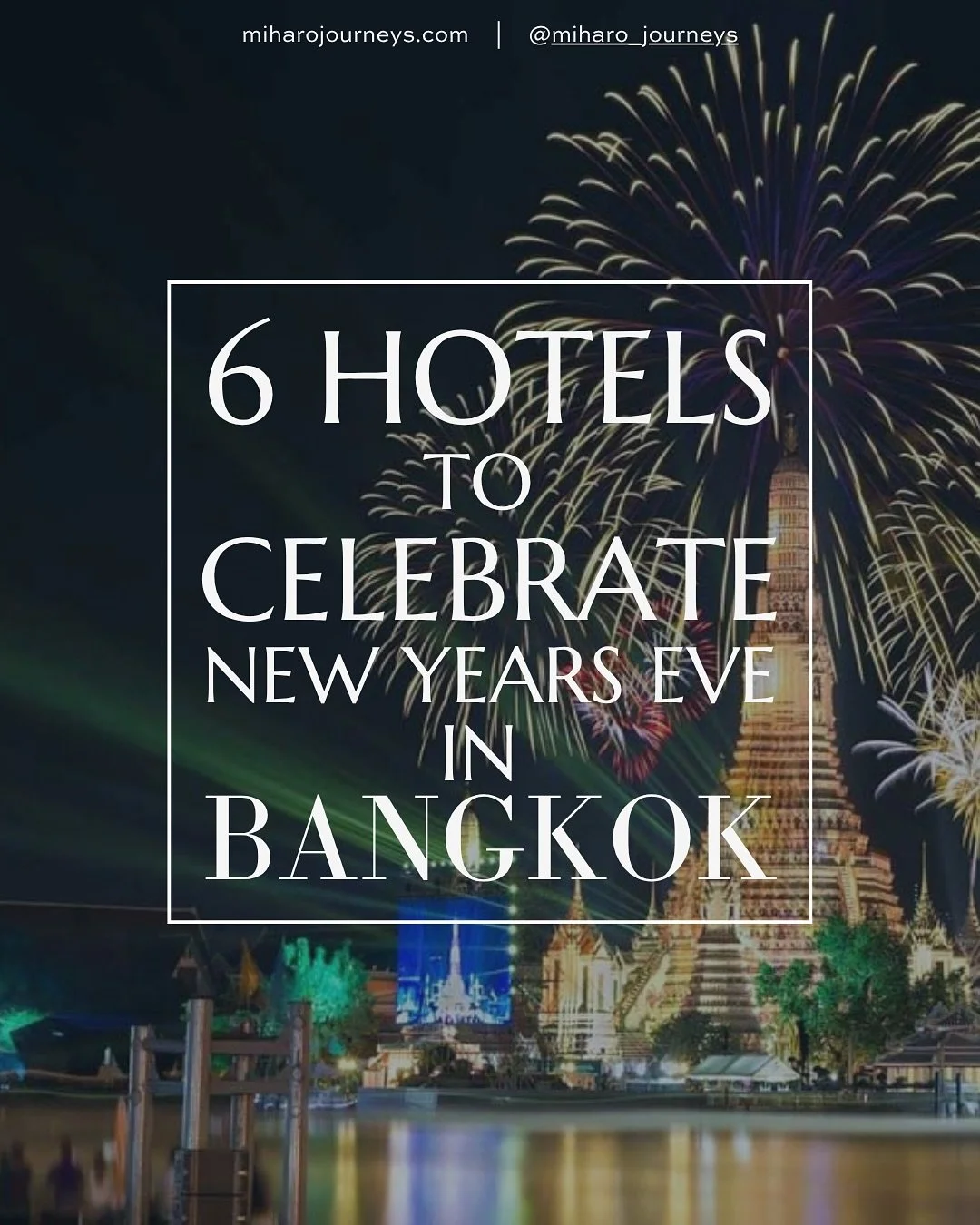 ✨ 60 days until New Year&rsquo;s Eve ✨

Looking for the perfect place to ring in 2026?
Bangkok&rsquo;s skyline comes alive with fireworks, rooftop parties, and riverfront celebrations!

Bookings @miharo_journeys 

#Bangkok #thailand #newyear #luxuryt
