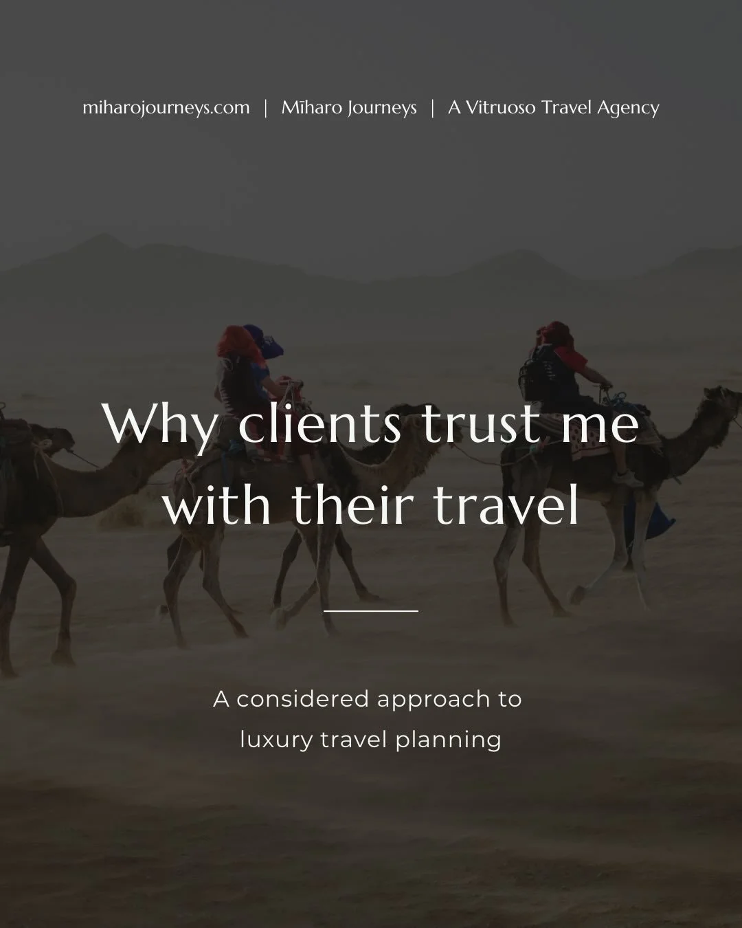 Why clients trust me with their travel.

Luxury travel advisor providing bespoke itinerary planning and hotel curation for clients worldwide.

Ken Yao, founder of Mīharo Journeys and an affiliate of Virtuoso, works with clients who value clarity, str