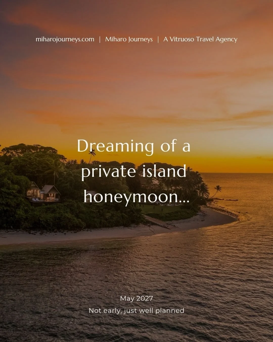 Fiji honeymoon planning for 2027 is already underway, and the most exclusive private island resorts in Fiji are often secured well in advance.

Recently booked: Royal Davui Island Resort, an adults-only, Virtuoso-affiliated private island resort feat