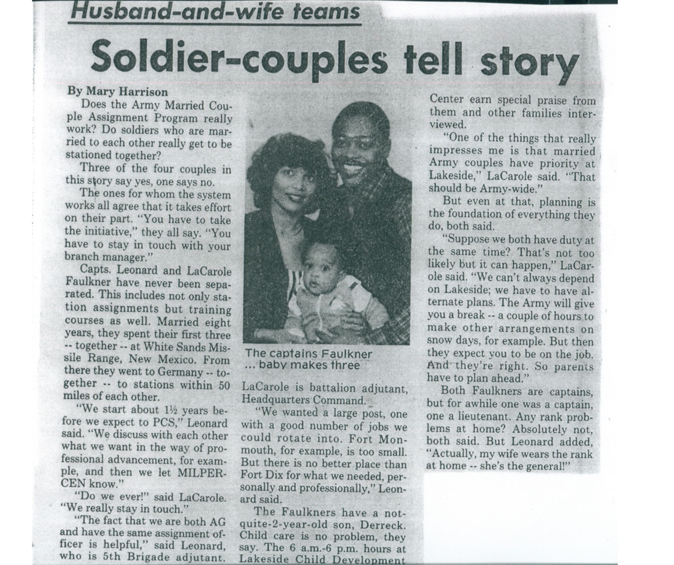 Captains in Command of Family and Service