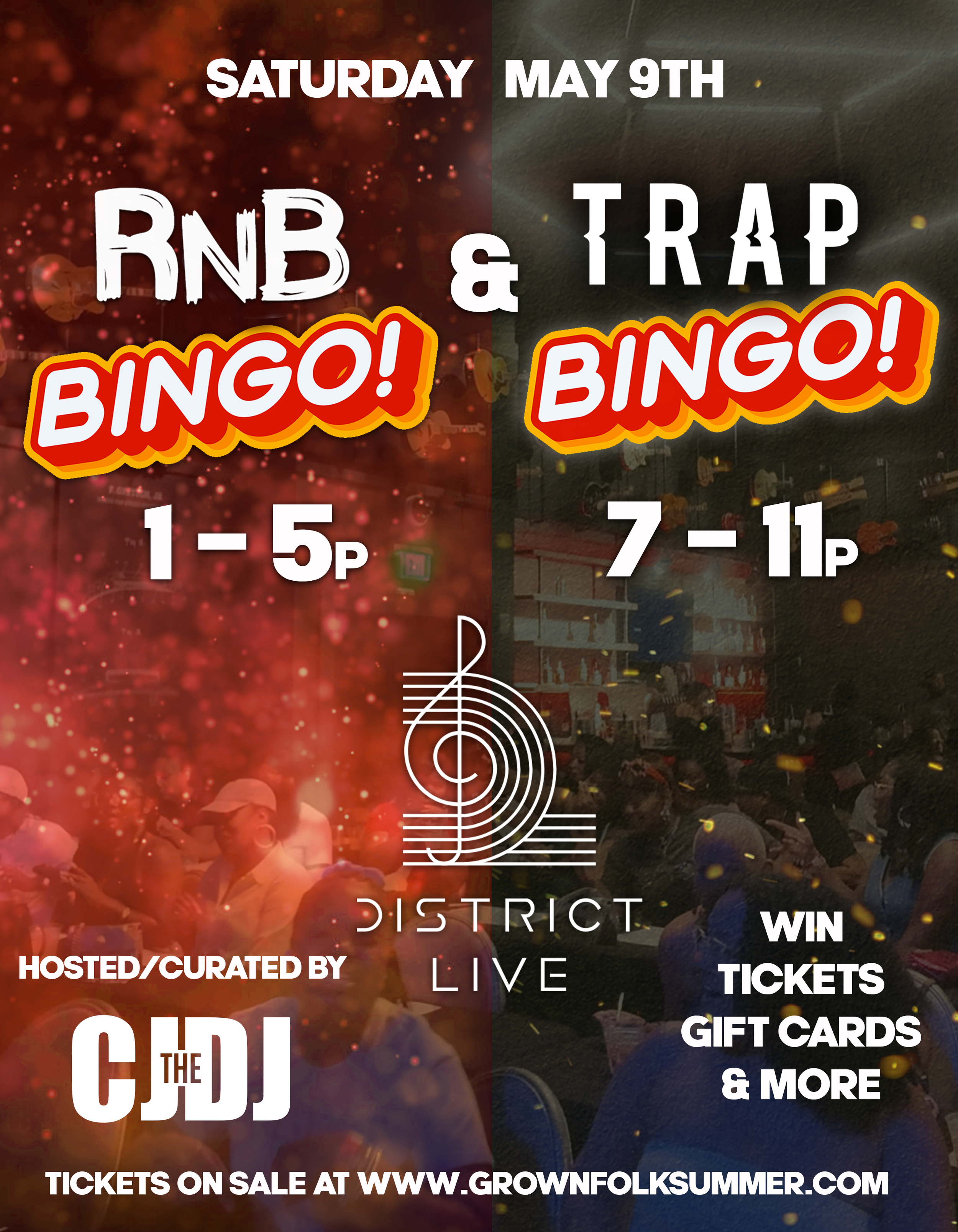RnB AND Trap Bingo (2 Sessions in One Evening)