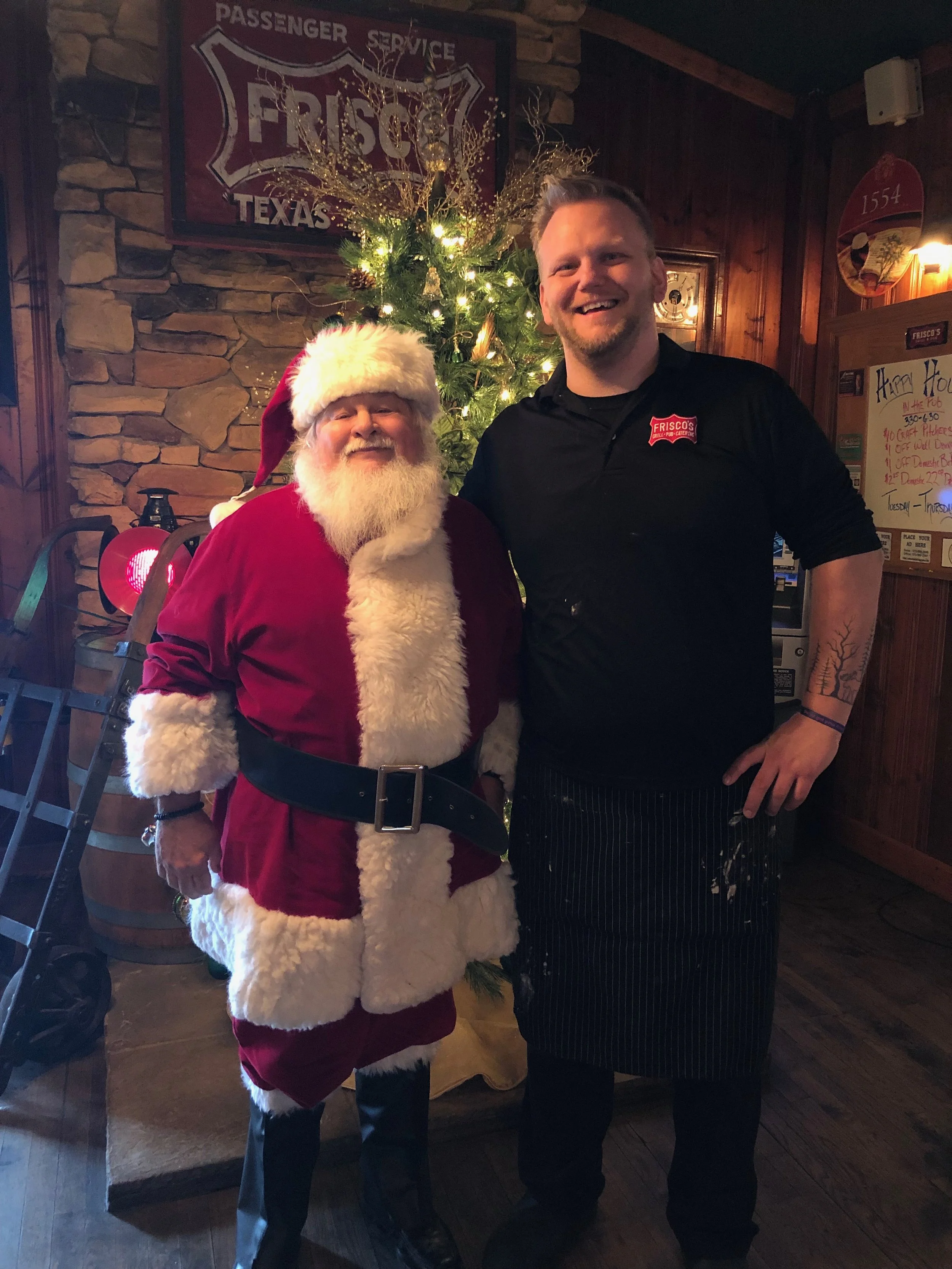 Even Santa makes a stop at Frisco's! 