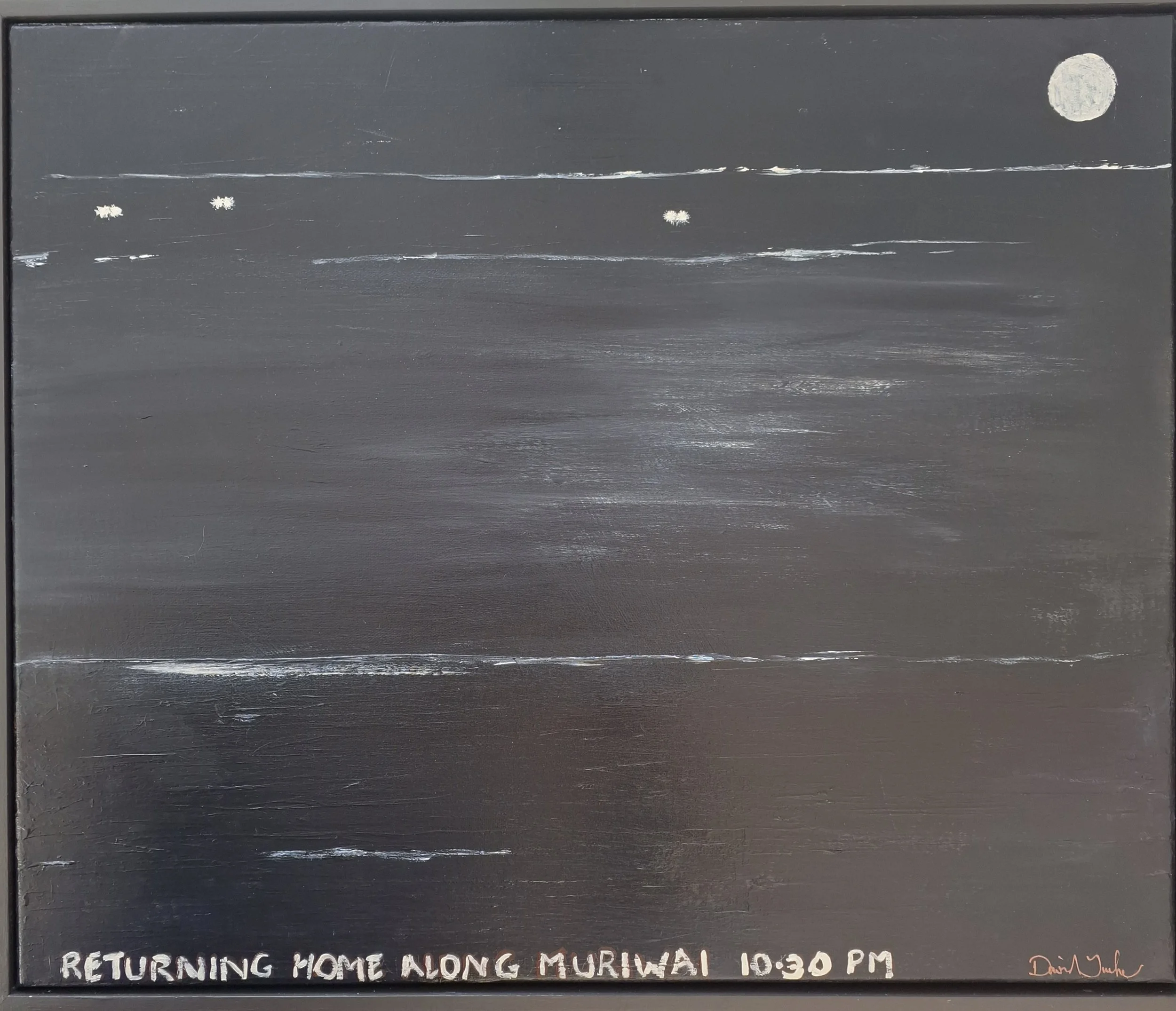 Returning Home Along Muriwai 10.30pm
Acrylic on canvas
Sold