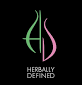 Herbal remedy logo with a stylized 'H' and 'D' in green and purple, and the text 'Herbally Defined' underneath.