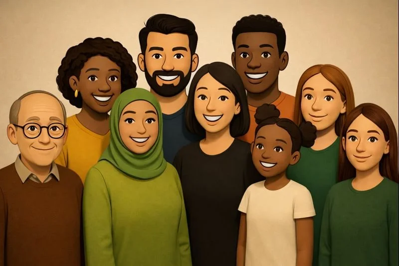 an image of patients and practitioners of different ethnic backgrounds including male female older and young in langley bc near me therapy clinic