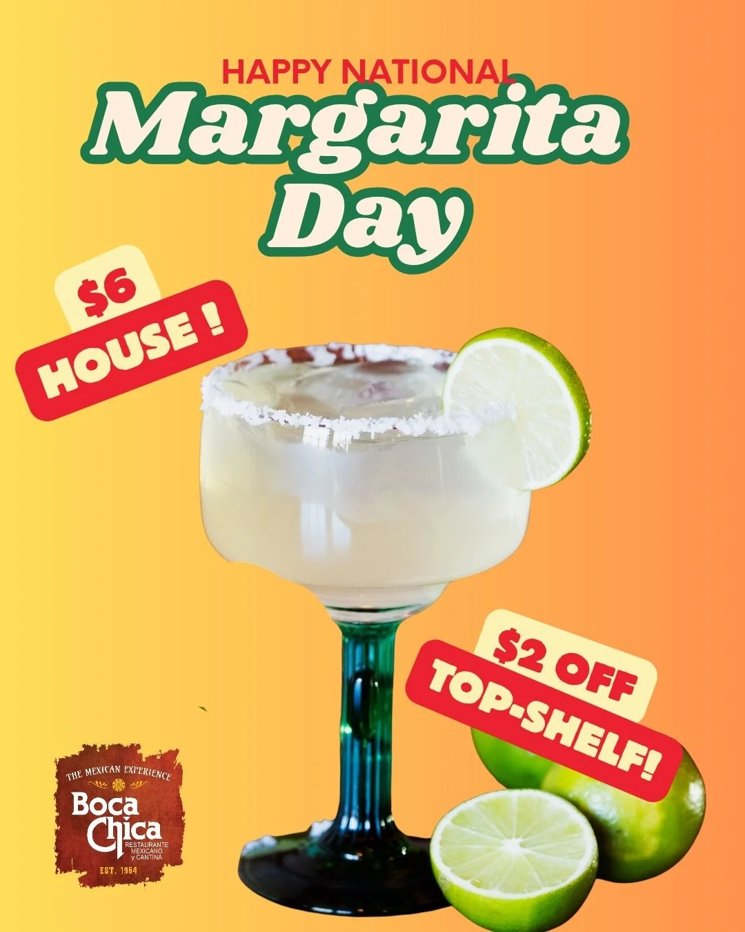 It's National Margarita Day and we're bringing the deals all day long!

#margaritatime #nationalmargaritaday