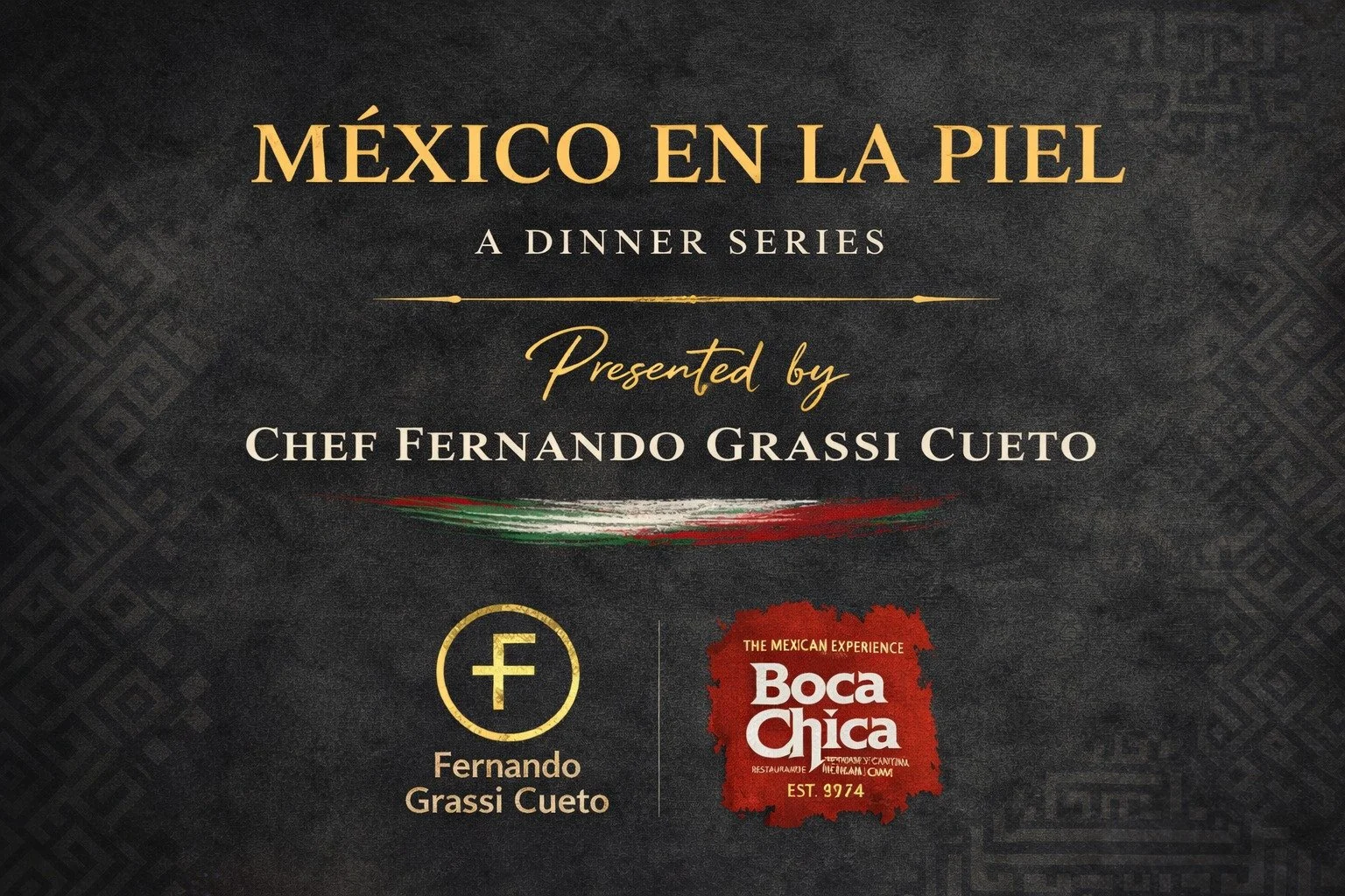 𝐒𝐨𝐦𝐞𝐭𝐡𝐢𝐧𝐠 𝐬𝐩𝐞𝐜𝐢𝐚𝐥 𝐢𝐬 𝐜𝐨𝐦𝐢𝐧𝐠 𝐭𝐨 𝐁𝐨𝐜𝐚 𝐂𝐡𝐢𝐜𝐚&hellip;
Mexico en la Piel 
A Dinner Series presented by Chef Fernando Grassi Cueto

Join us 𝐀𝐩𝐫𝐢𝐥 𝟏𝟏 𝐚𝐭 𝟔𝐏𝐌 for an intimate evening featuring a 𝐟𝐢𝐯𝐞-𝐜𝐨𝐮𝐫