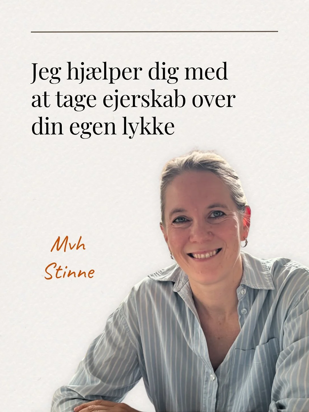 👋 Hej, jeg hedder Stinne,
Jeg vil gerne hj&aelig;lpe dig med at skabe det liv, du &oslash;nsker, og er derfor sprunget ud som personlig coach.

Jeg er en vaske&aelig;gte vanen&oslash;rd.

Her p&aring; profilen vil jeg derfor fort&aelig;lle lidt om m