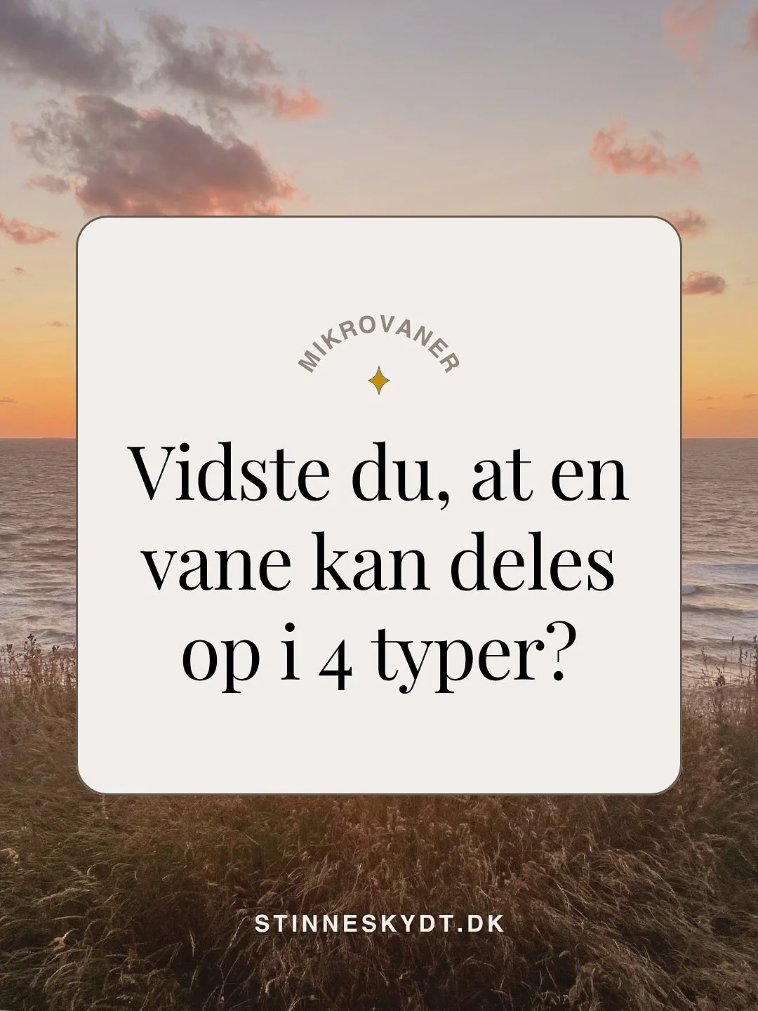 Hvilken type vane sidder du fast i?

1️⃣ Oftest, n&aring;r vi t&aelig;nker p&aring; en vane, t&aelig;nker vi p&aring; en kropslig vane &ndash; alts&aring; noget, man g&oslash;r. Jeg kigger p&aring; min telefon, jeg spiser noget bestemt, jeg g&aring;r