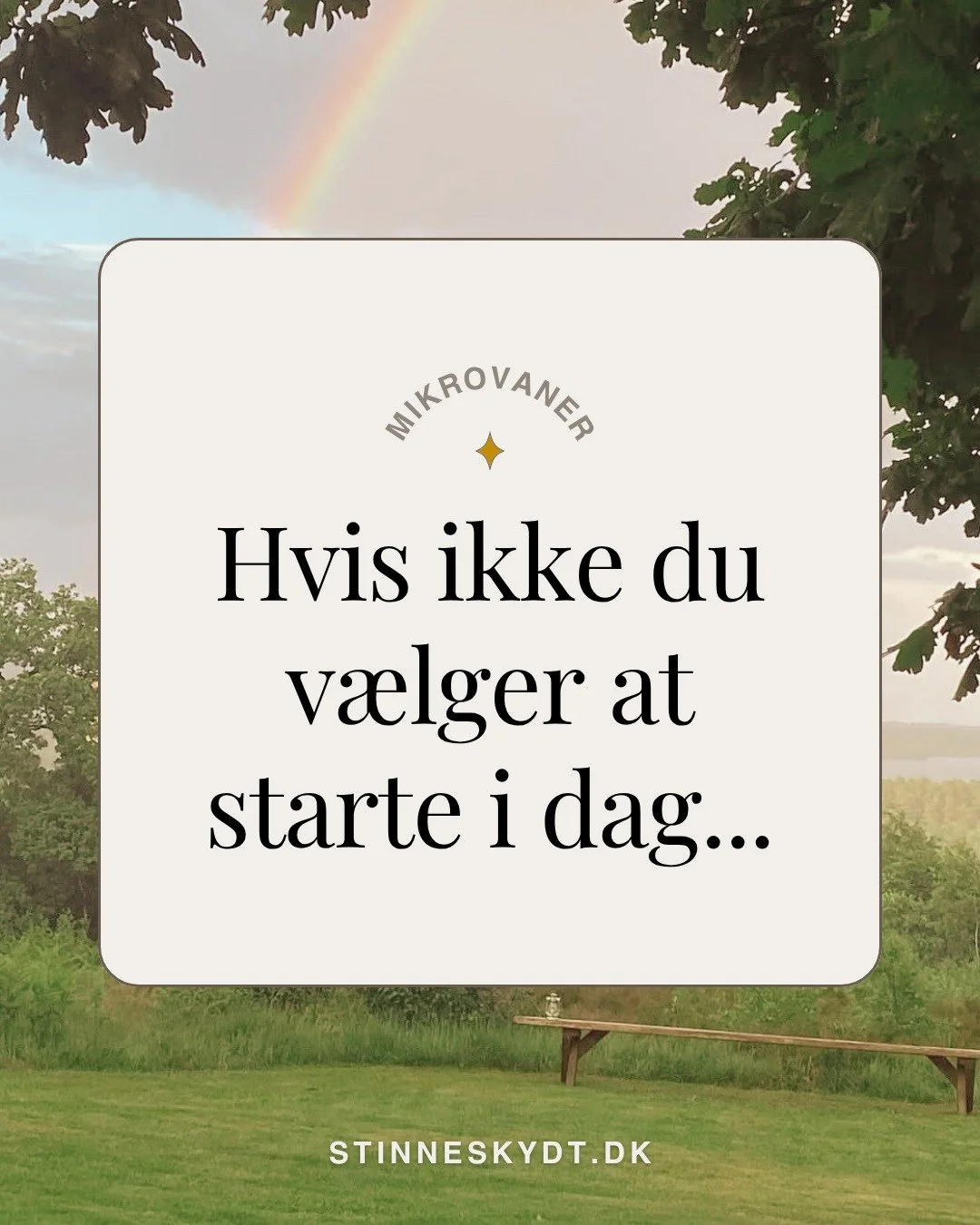 Dont&rsquo; wait, the time will never be just right. Now is the best time to act.

&hellip;sagde Napoleon Hill tilbage i 1937 da han skrev selvhj&aelig;lpsbogen &rdquo;Think and grow rich&rdquo;.

Kender du det? 

I morgen, f&oslash;les ofte som et b