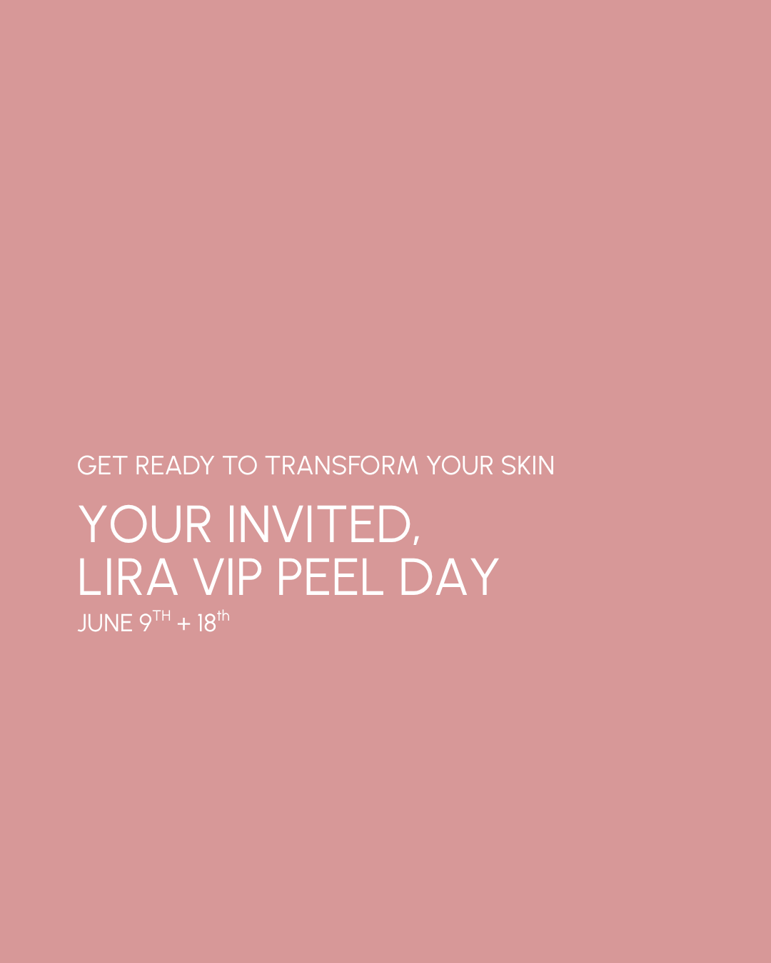 Lira Clinical VIP Peel Day