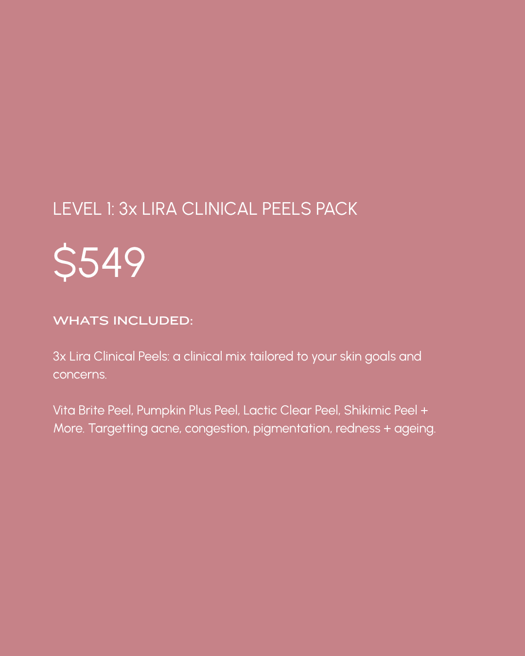 Lira Clinical Level 1: 3x Peel Package