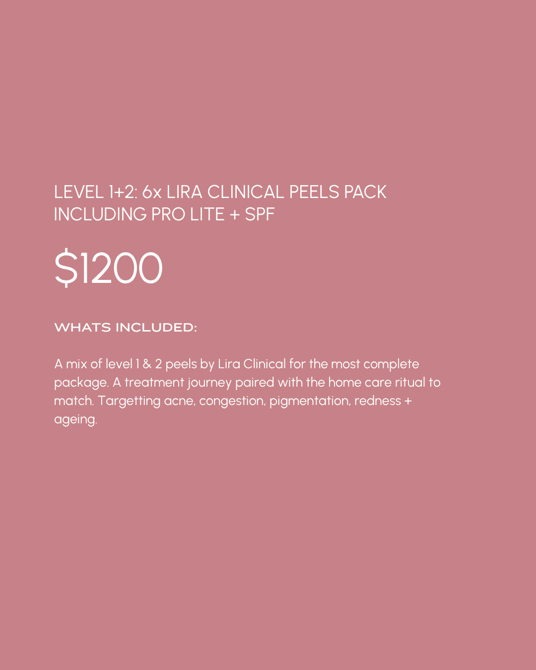 Lira Clinical Level 1+2: 6x Peel Package