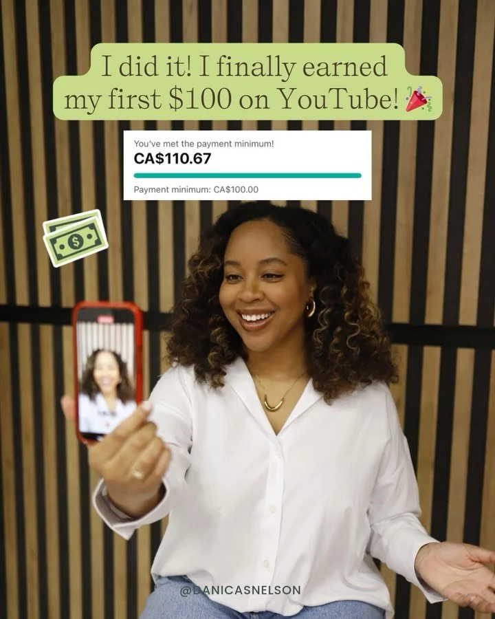 **COMMENT YOUTUBE2 and I&rsquo;ll send you the link to my fave YouTube video 🥰**

I earned my first $100 on YouTube!! 🎉🎉

This was the furthest thing from an overnight success. If we were to look at this from a business perspective, I am still ver