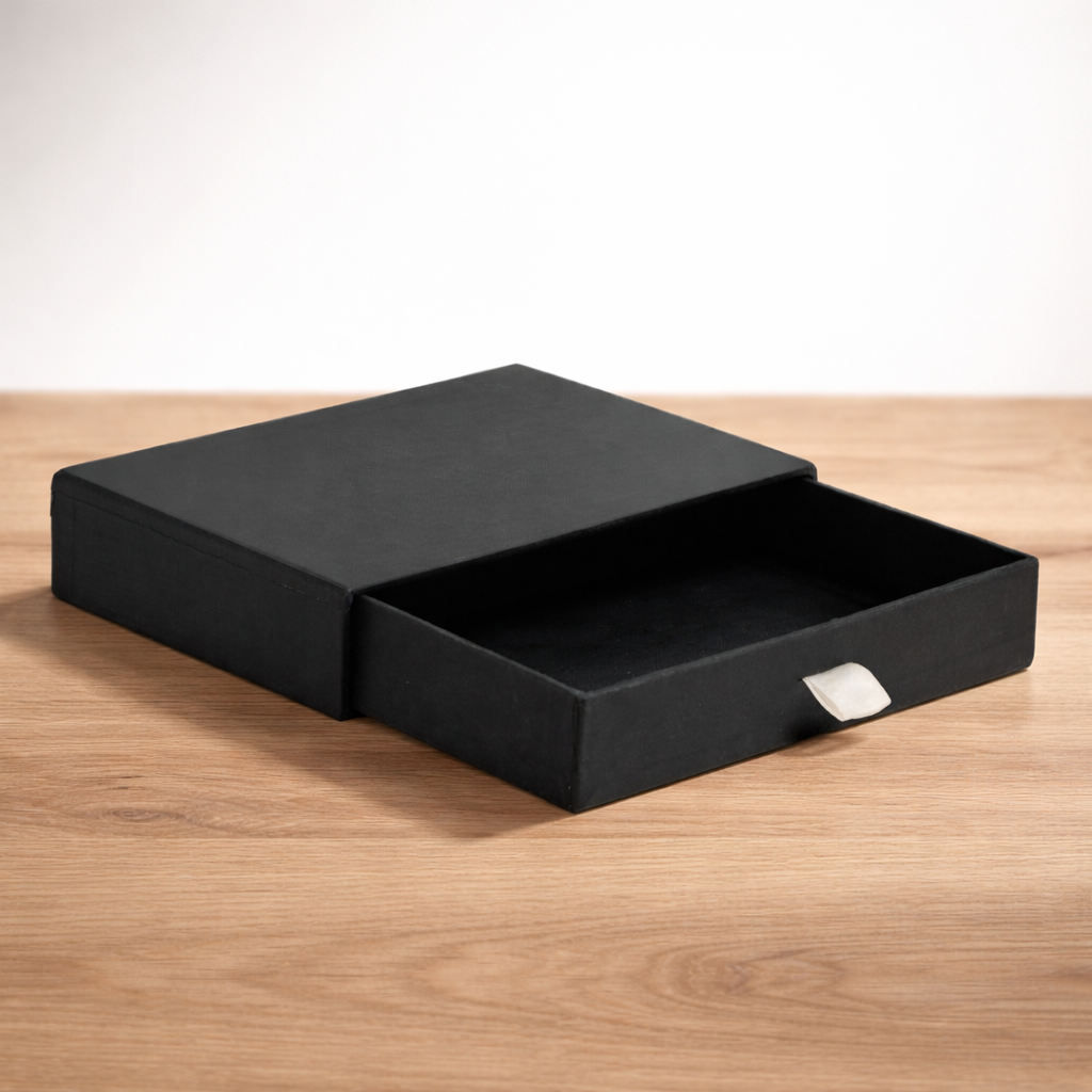 Elegant eco-friendly black gift box