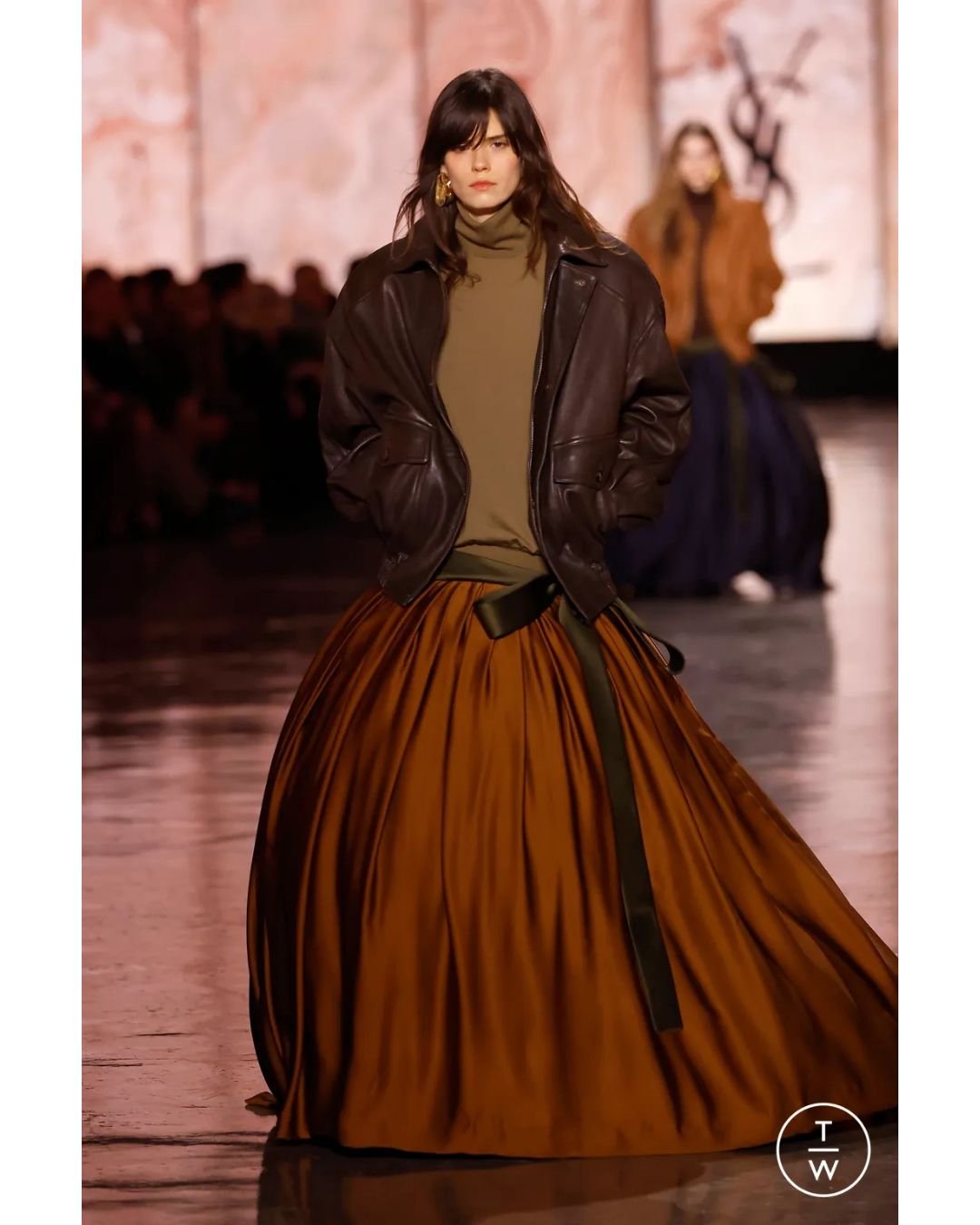 From the blouson Chicago by Saint Laurent to Claude Montana&rsquo;s power shoulders, the leather jacket has long had its moment on the runway.

But today? Khaite whispers where others shout. Their leather feels lived, sculpted, soulful.

Saint Lauren