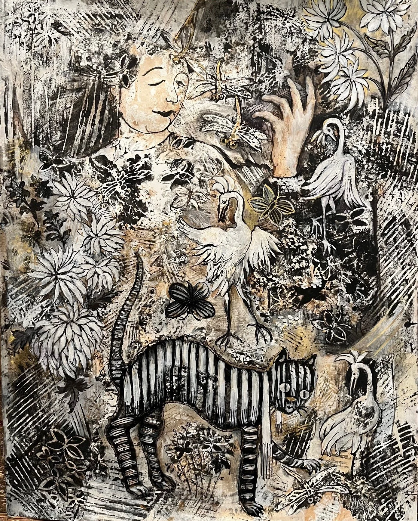 Kimono; ink on paper;19x24"