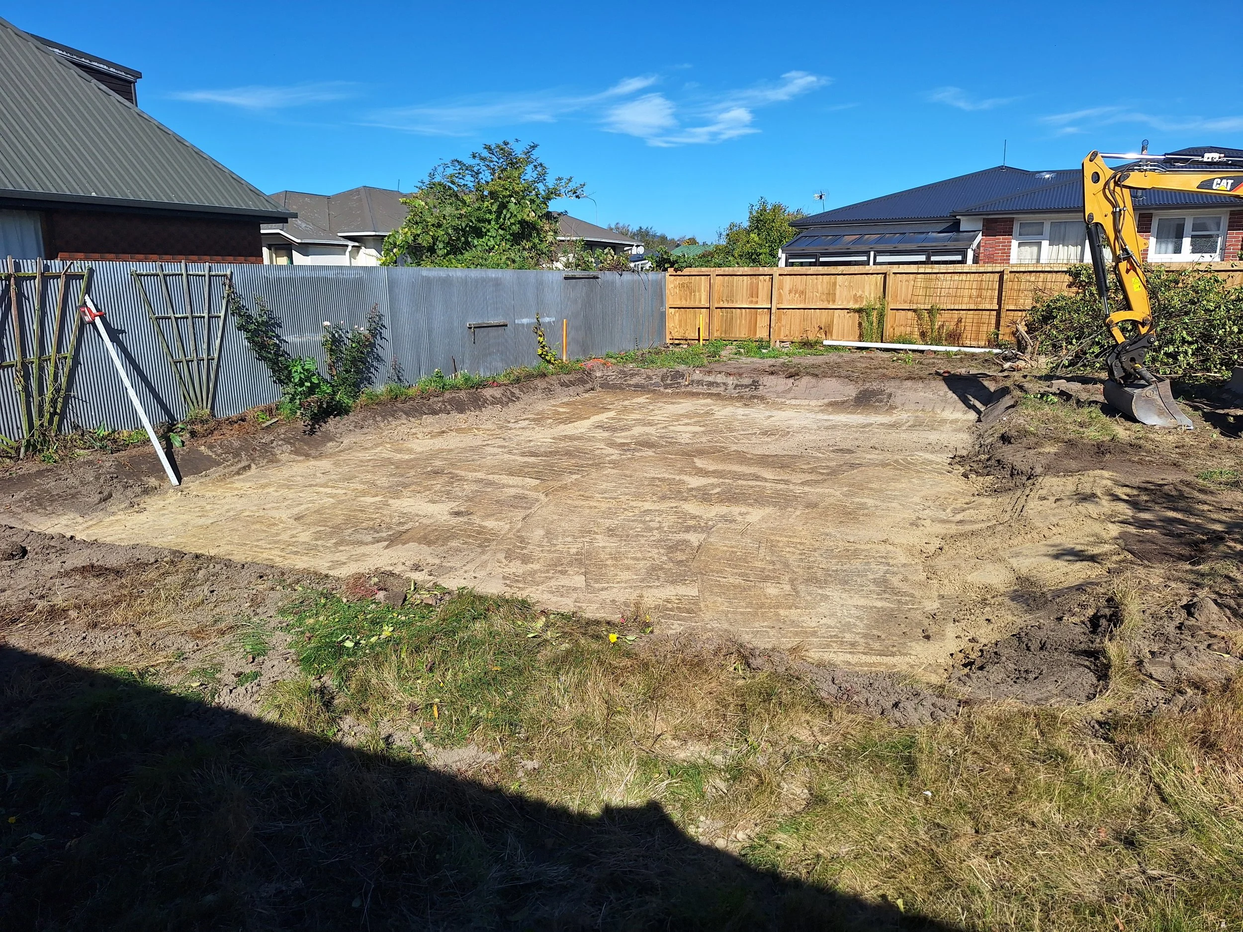 Foundation excavation.