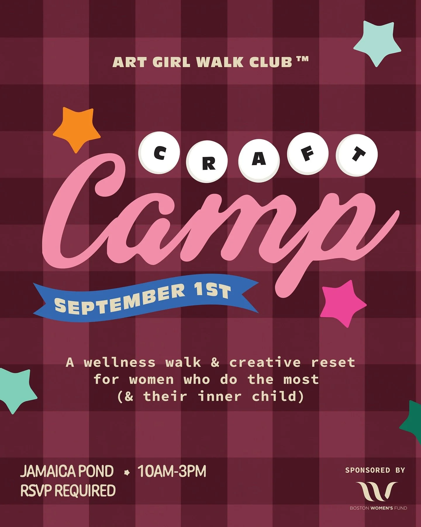 Not a real camp, but a real creative reset. This walk is for your inner child. 💓👟✨🤞🏽🫧

THE DETAILS: 

Monday, Sept. 1 (yes, Labor Day!)
10am - 3pm 
Jamaica Pond, Boston, MA 

Shoutout the eldest daughters, big sisters, moms, community leaders, o