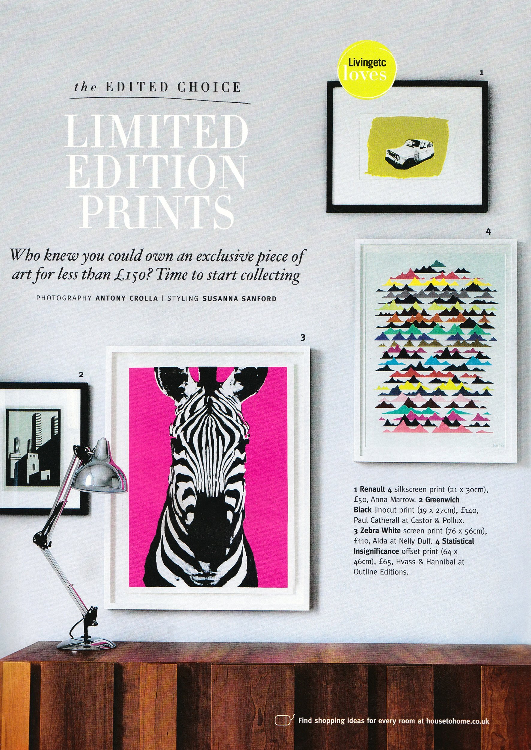 featured in Living Etc Magazine
Framed print featured in the 'loves' section