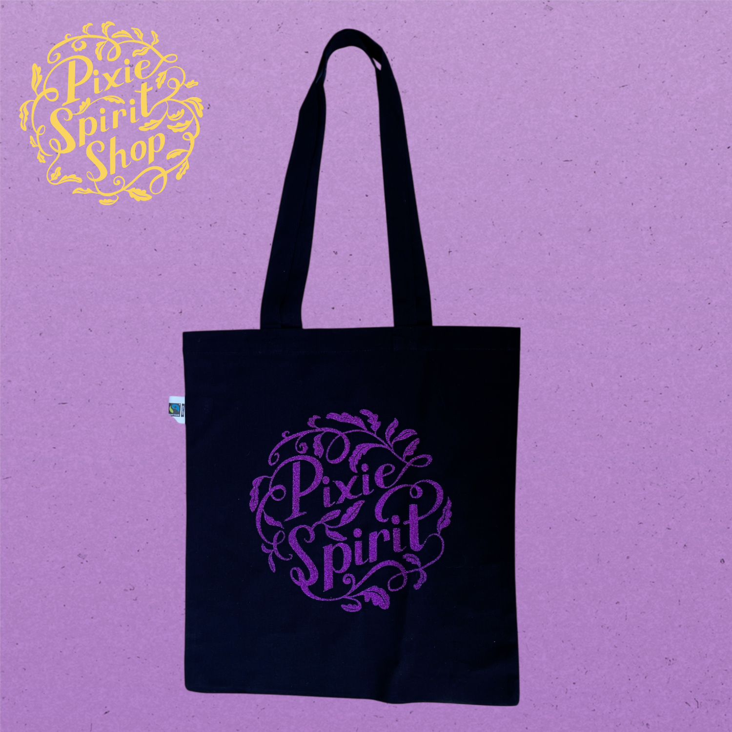 Pixie Spirit schoudertas - Logo glitter paars